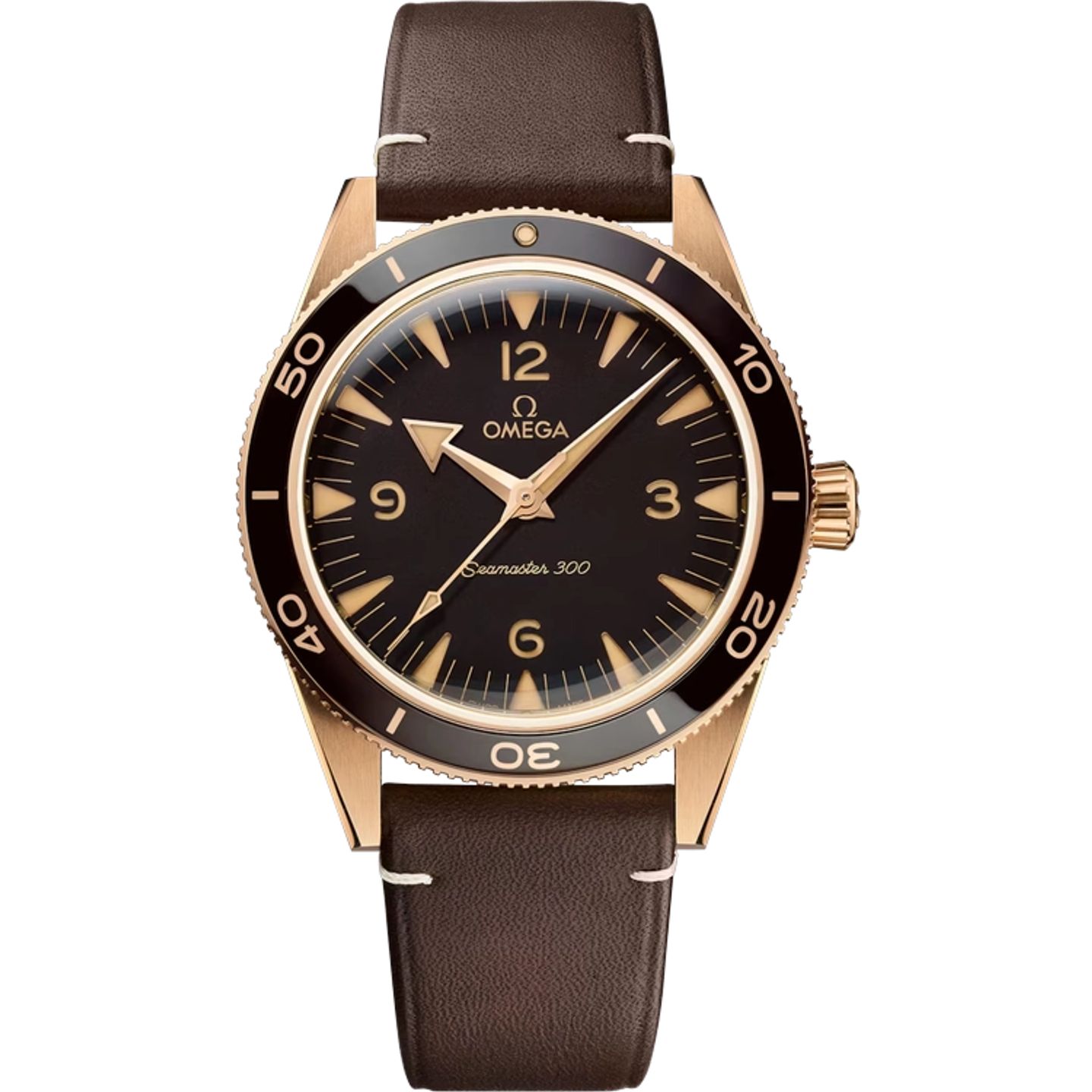 Omega Seamaster 300 234.92.41.21.10.001 (2025) - Bruin wijzerplaat 41mm Roségoud (1/1)