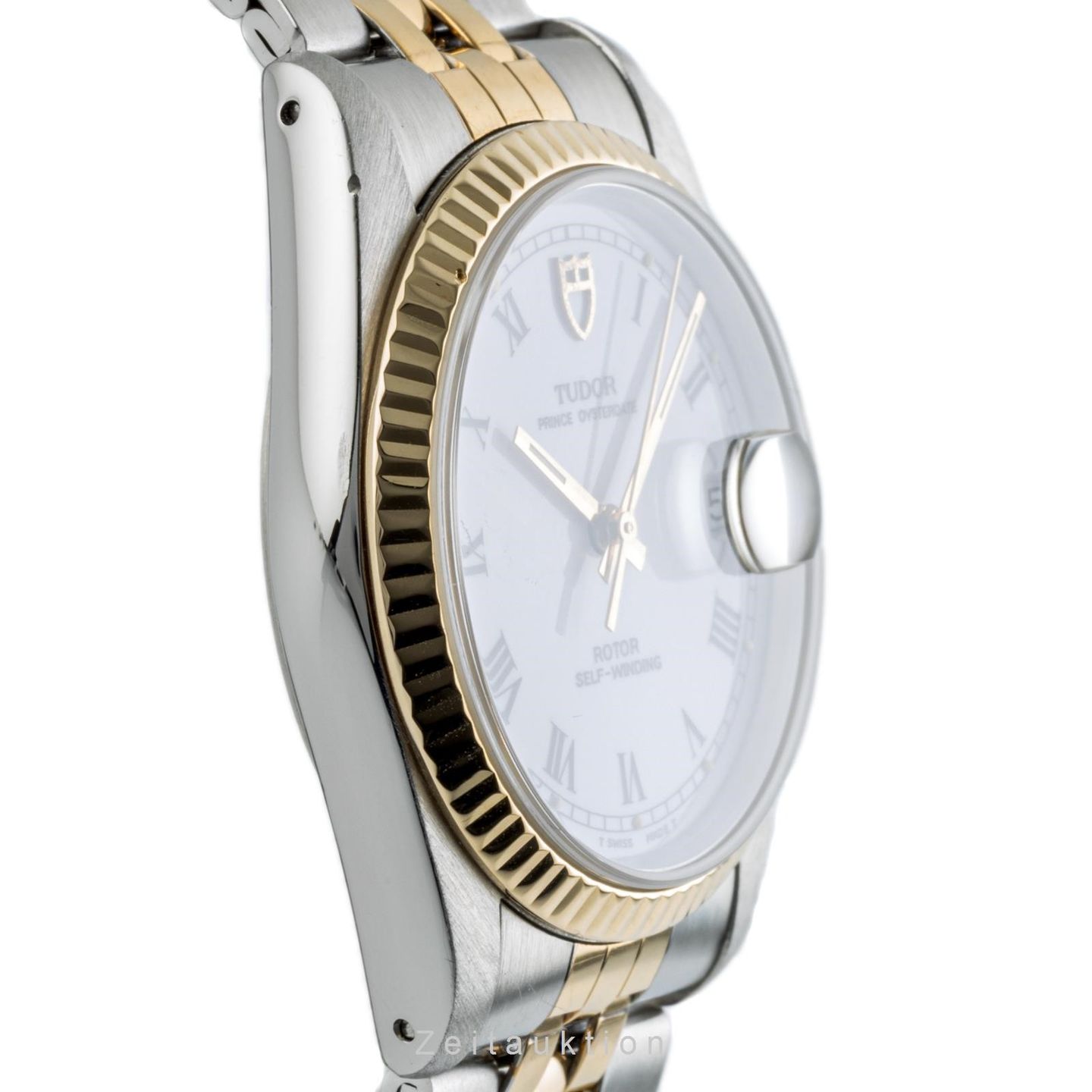 Tudor Prince Oysterdate 74033 (1995) - White dial 34 mm Gold/Steel case (8/8)