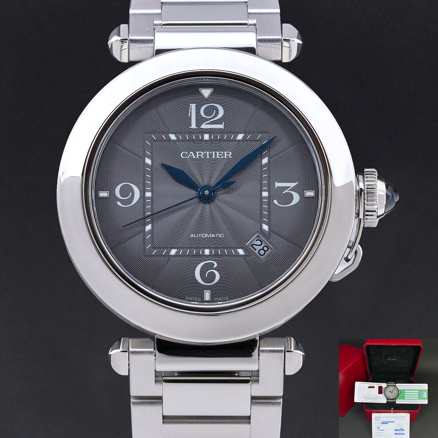 Cartier Pasha WSPA0026 (2023) - Black dial 41 mm Steel case (1/8)