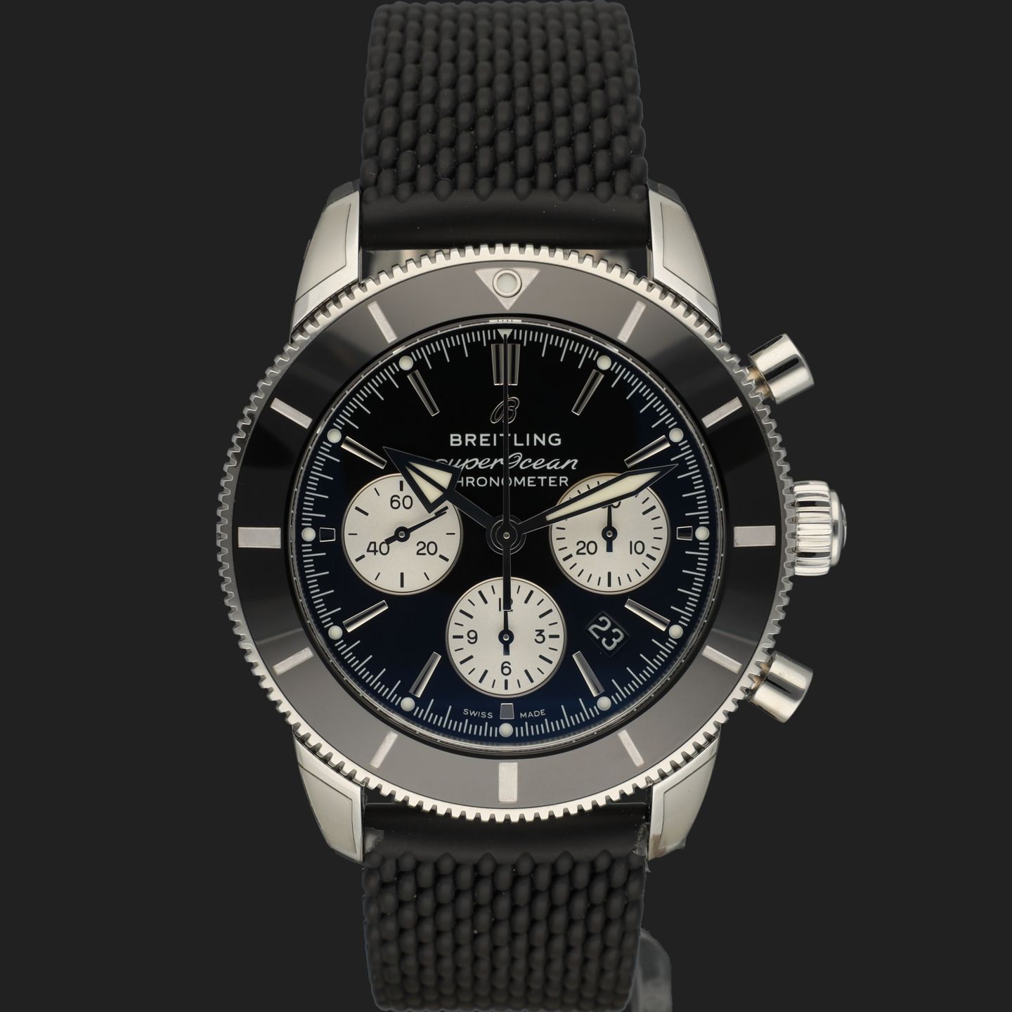 Breitling Superocean Heritage II Chronograph AB0162121B1S1 (2019) - Zwart wijzerplaat 44mm Staal (3/8)