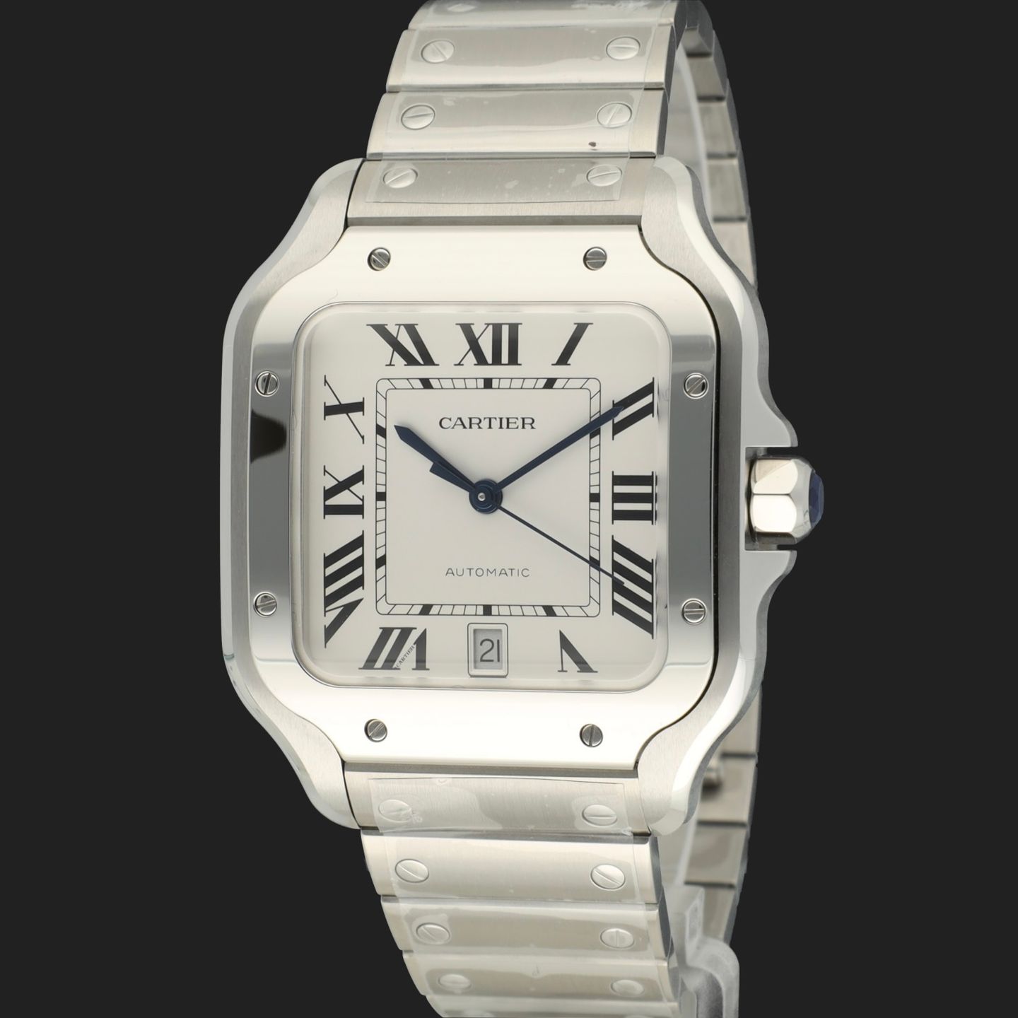 Cartier Santos WSSA0018 (2024) - Silver dial 40 mm Steel case (1/8)