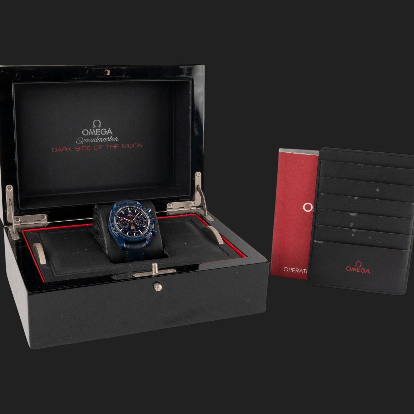 Omega Speedmaster Moonphase 304.93.44.52.03.002 (Unknown (random serial)) - Blue dial 44 mm Ceramic case (8/8)