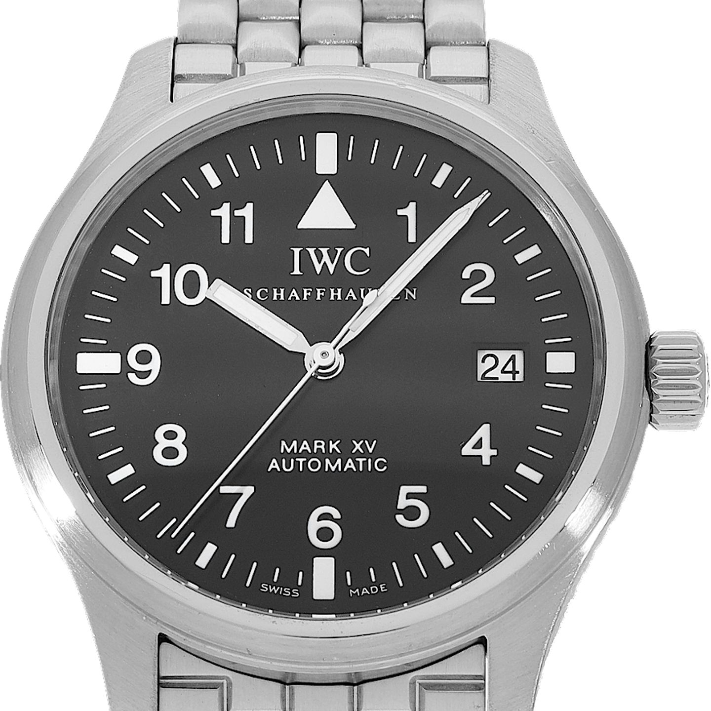 IWC Pilot Mark IW325307 (Unknown (random serial)) - Black dial 38 mm Steel case (1/5)