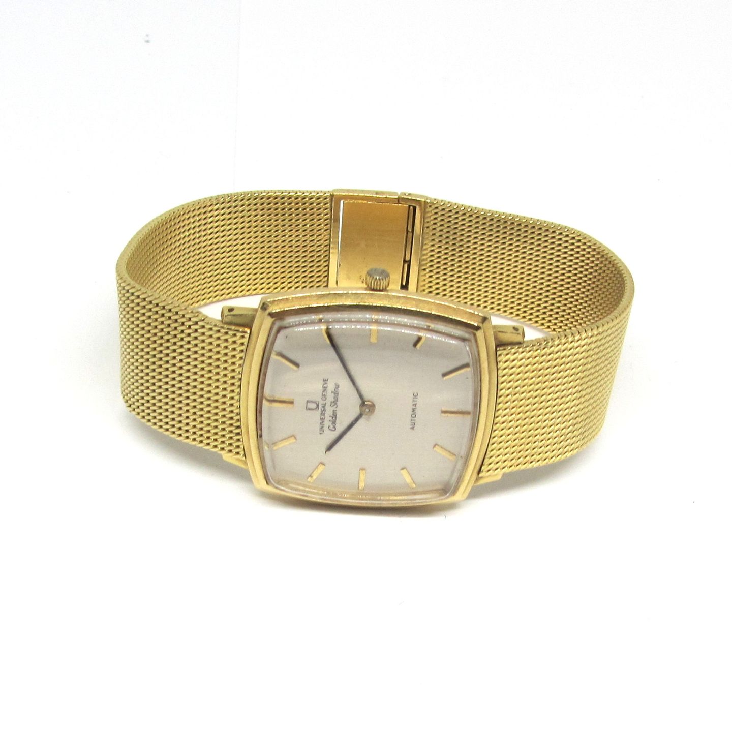 Universal Genève Shadow 166100/02 (Unknown (random serial)) - Grey dial 26 mm Yellow Gold case (2/6)