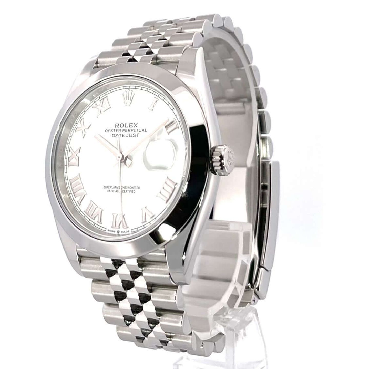 Rolex Datejust 41 126300 (2019) - White dial 41 mm Steel case (3/8)