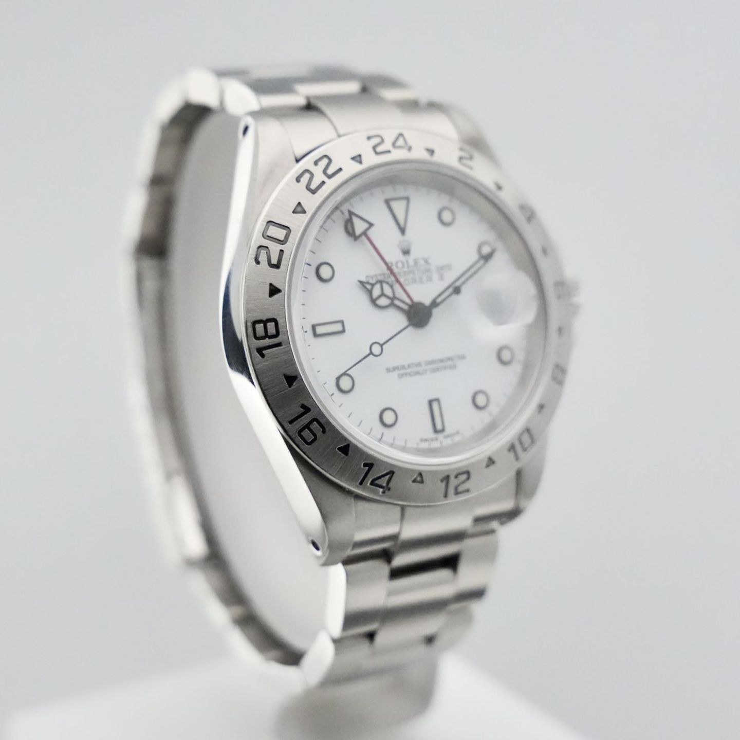 Rolex Explorer II 16570 (2002) - Wit wijzerplaat 40mm Staal (8/8)