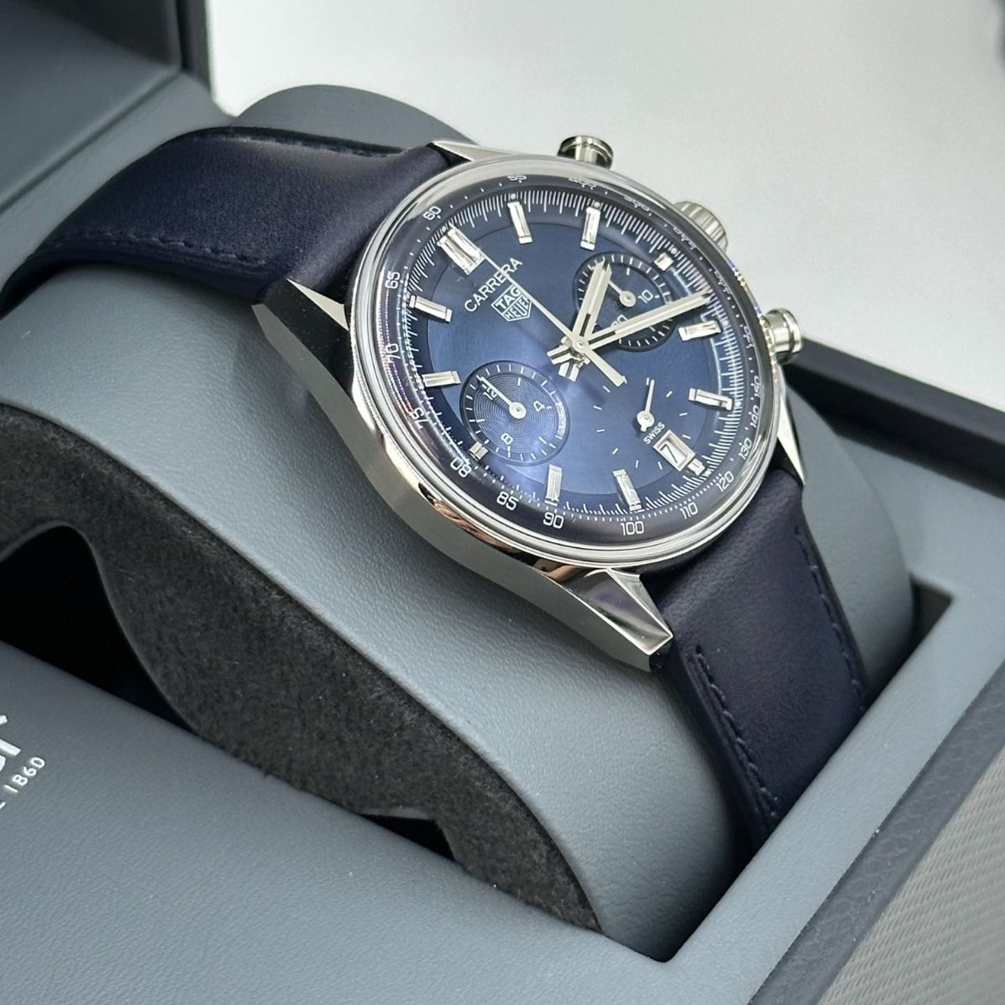 TAG Heuer Carrera CBS2212.FC6535 (2024) - Blue dial 39 mm Steel case (7/8)