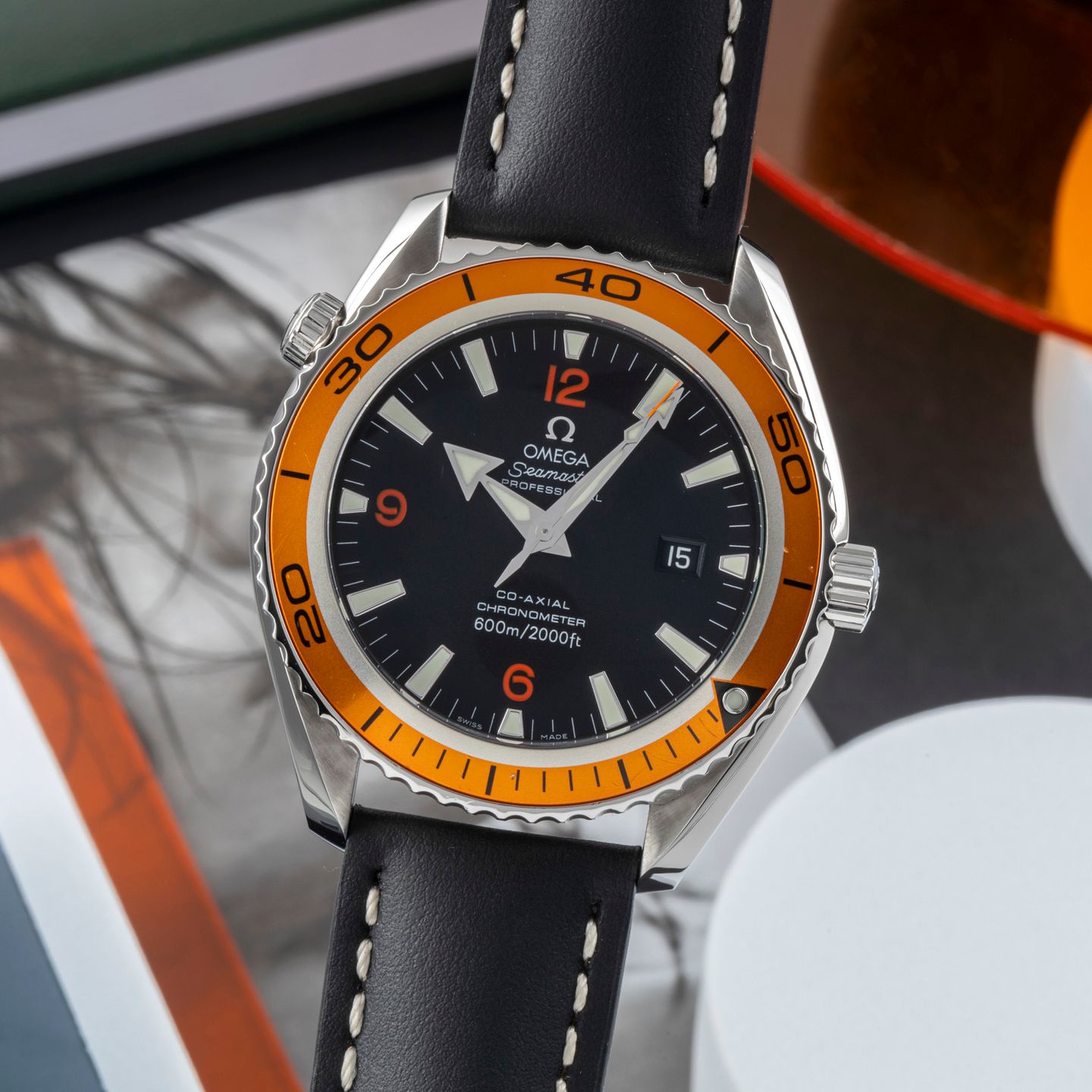 Omega Seamaster Planet Ocean 2208.50 (2007) - Zwart wijzerplaat Staal (3/8)