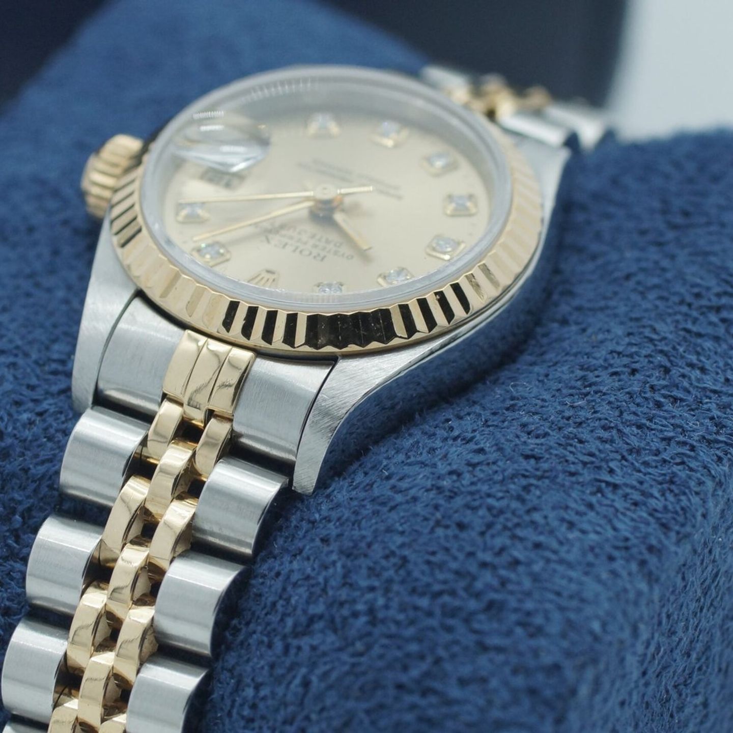 Rolex Lady-Datejust 69173 (1996) - Champagne dial 26 mm Gold/Steel case (8/8)