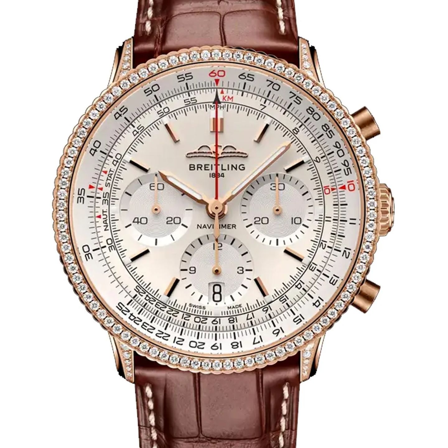 Breitling Navitimer 1 B01 Chronograph RB0139631G1P1 (2026) - White dial 41 mm Red Gold case (1/1)