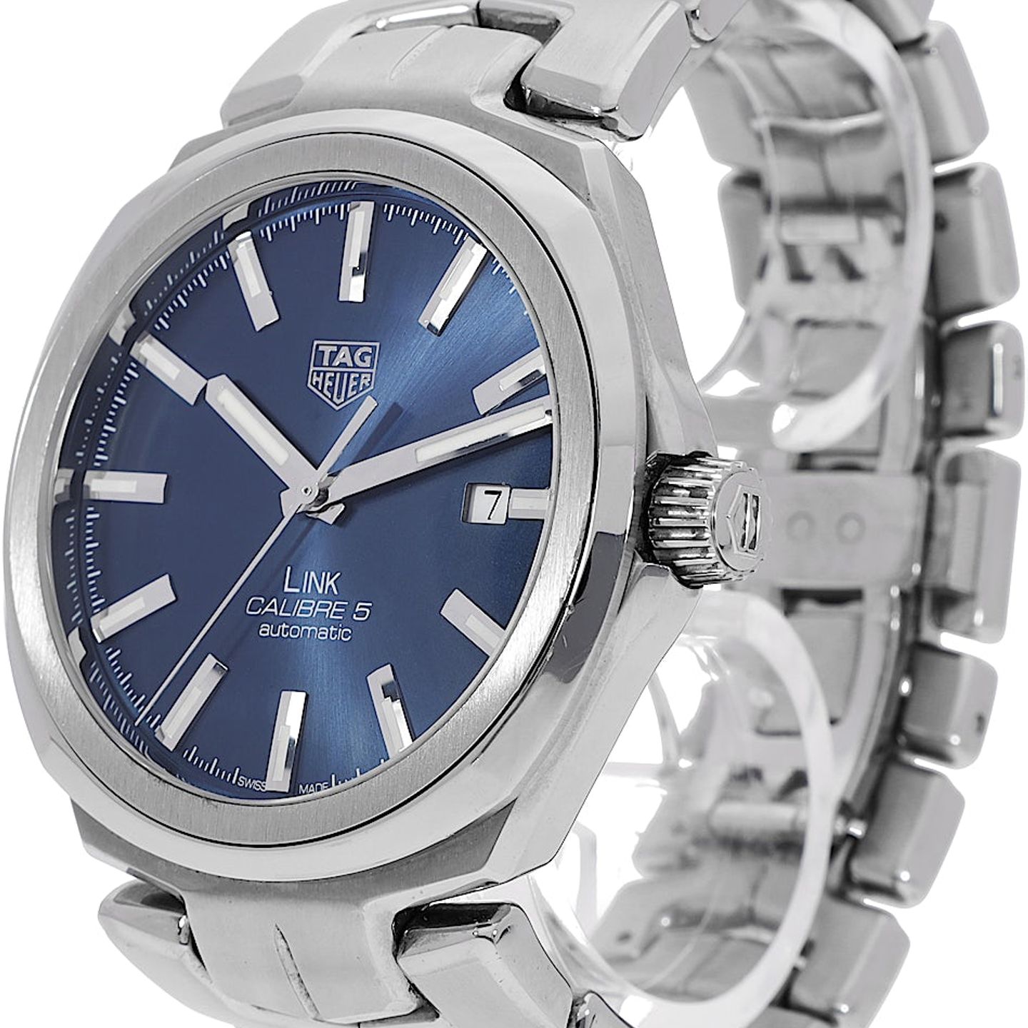 TAG Heuer Link Calibre 5 WBC2112.BA0603 (2018) - Blue dial 41 mm Steel case (3/5)