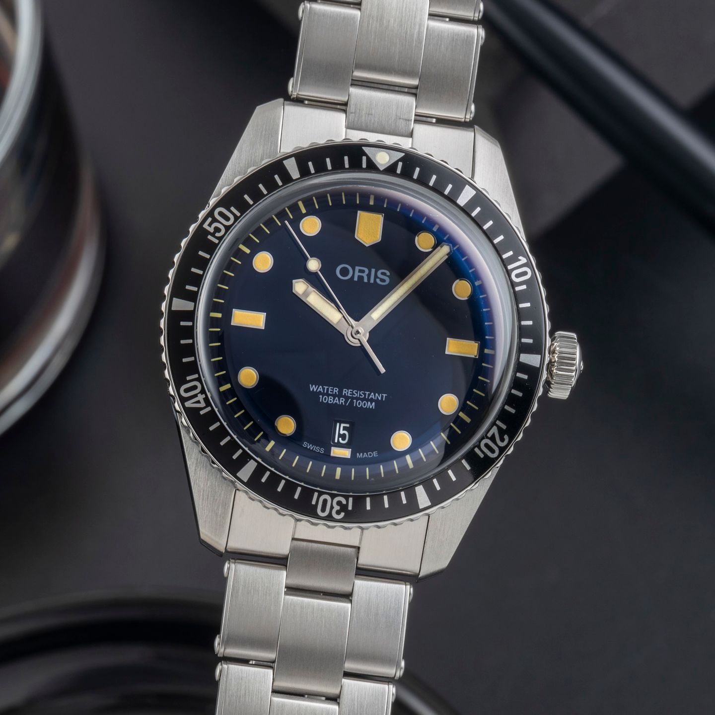 Oris Divers Sixty Five 01 733 7707 4055-07 8 20 18 (Onbekend (willekeurig serienummer)) - Blauw wijzerplaat 40mm Staal (3/8)