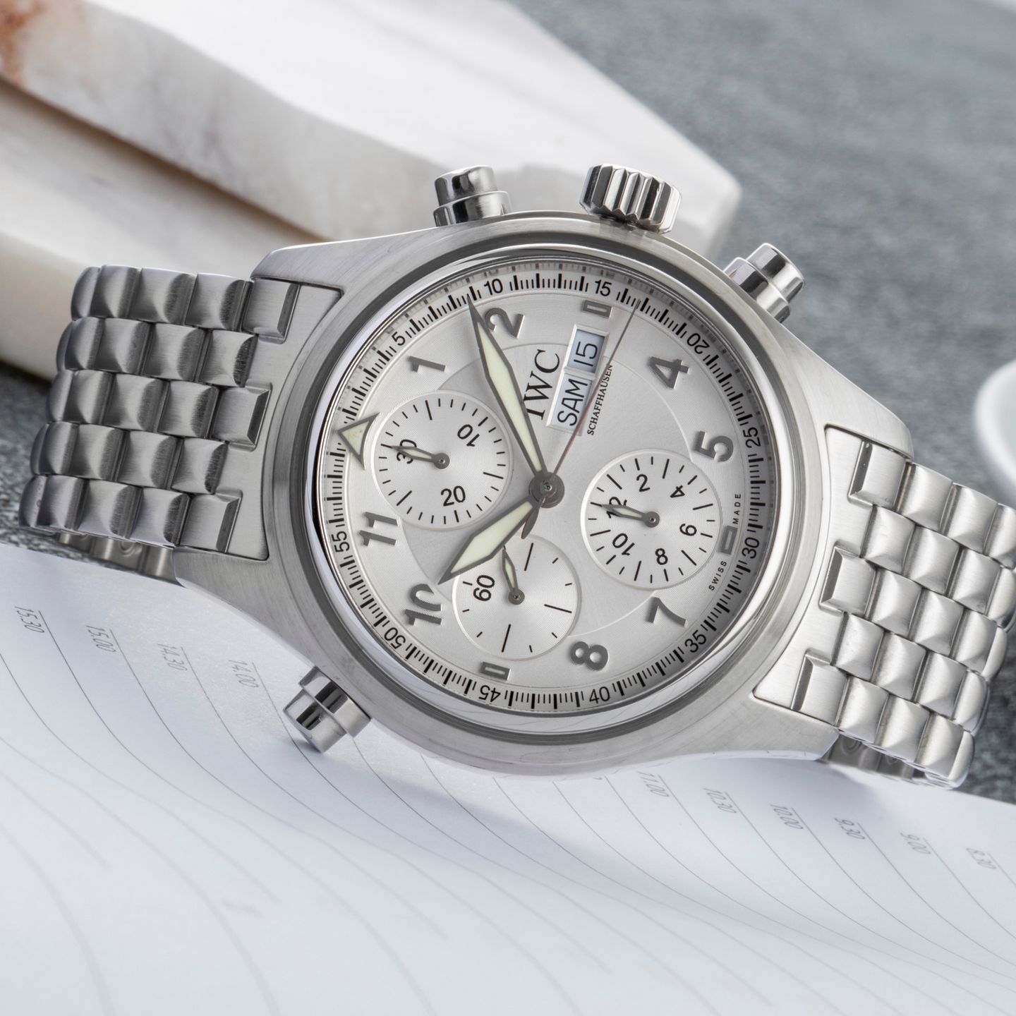 IWC Pilot Chronograph IW371301 (2000) - Black dial 42 mm Steel case (2/8)