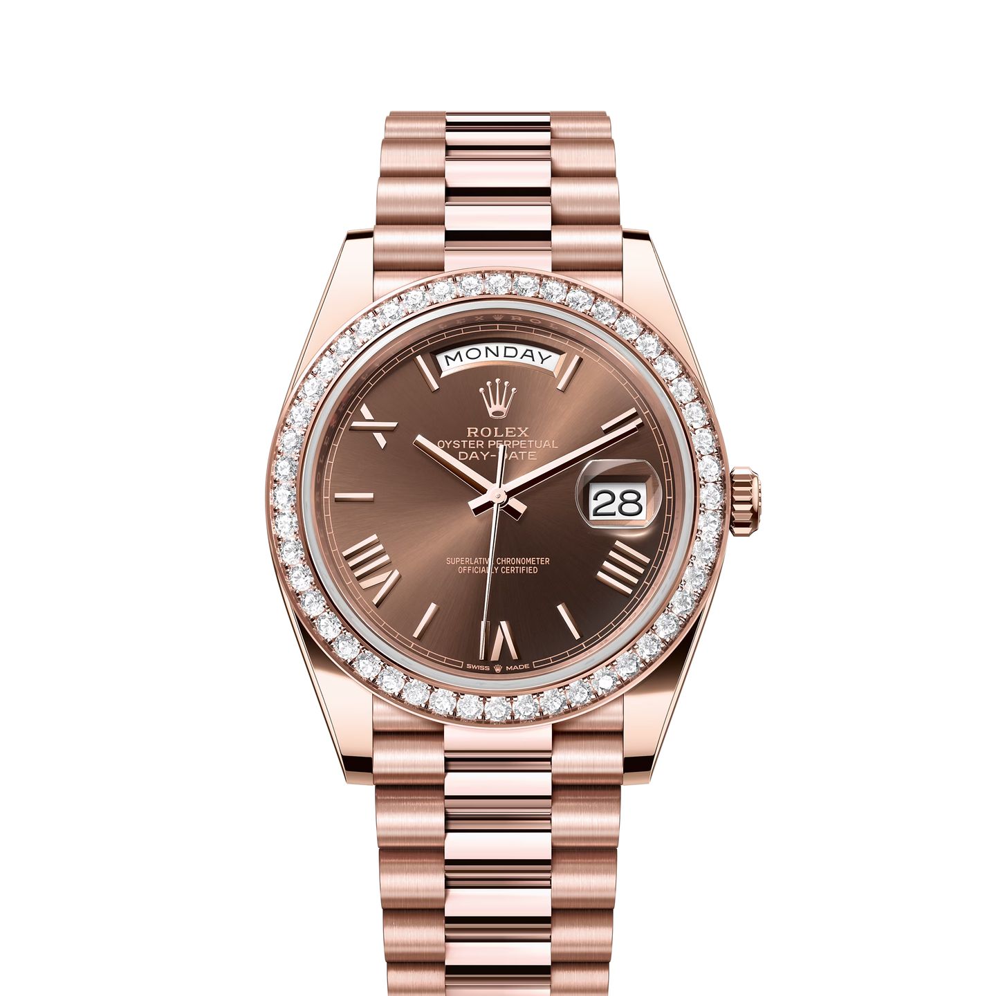 Rolex Day-Date 40 228345RBR (2024) - Bruin wijzerplaat 40mm Roségoud (1/1)