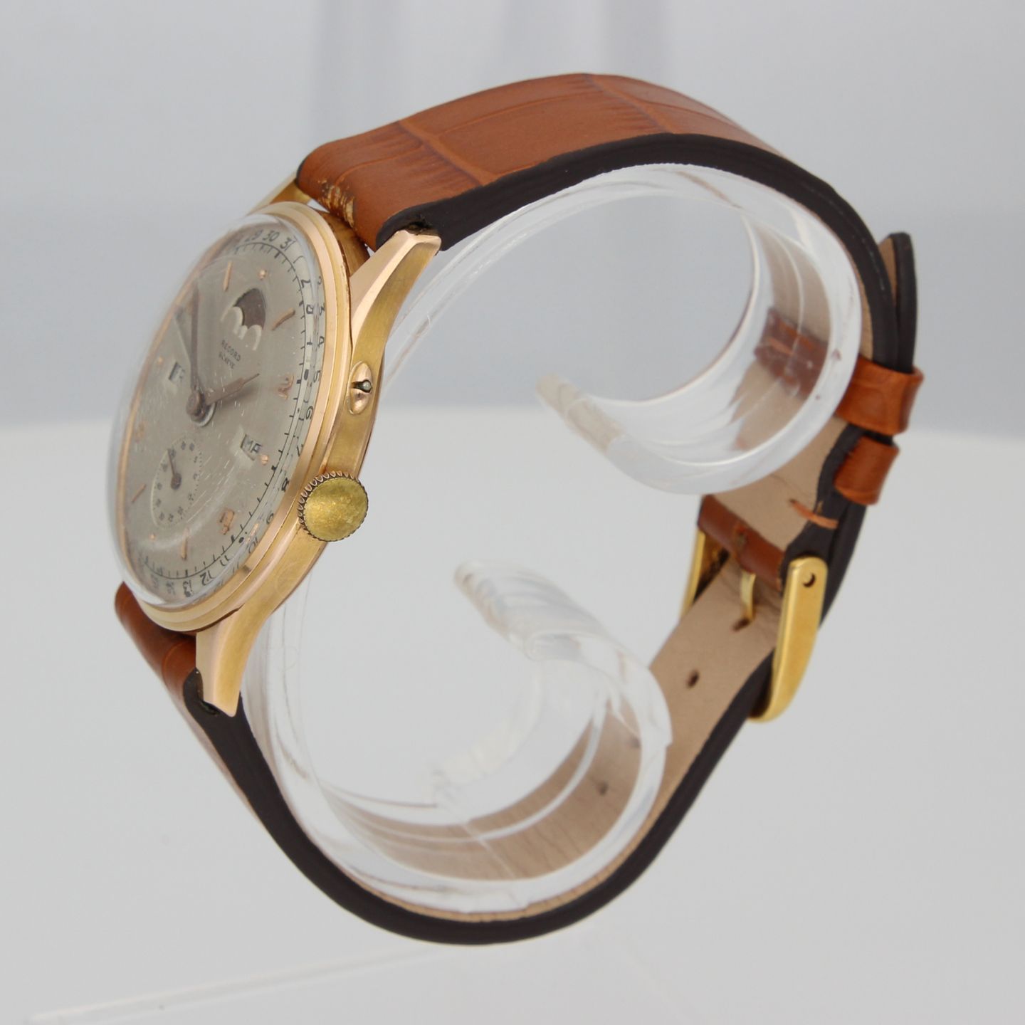 Record Datofix 1121 (1950) - Champagne dial 35 mm Rose Gold case (7/8)