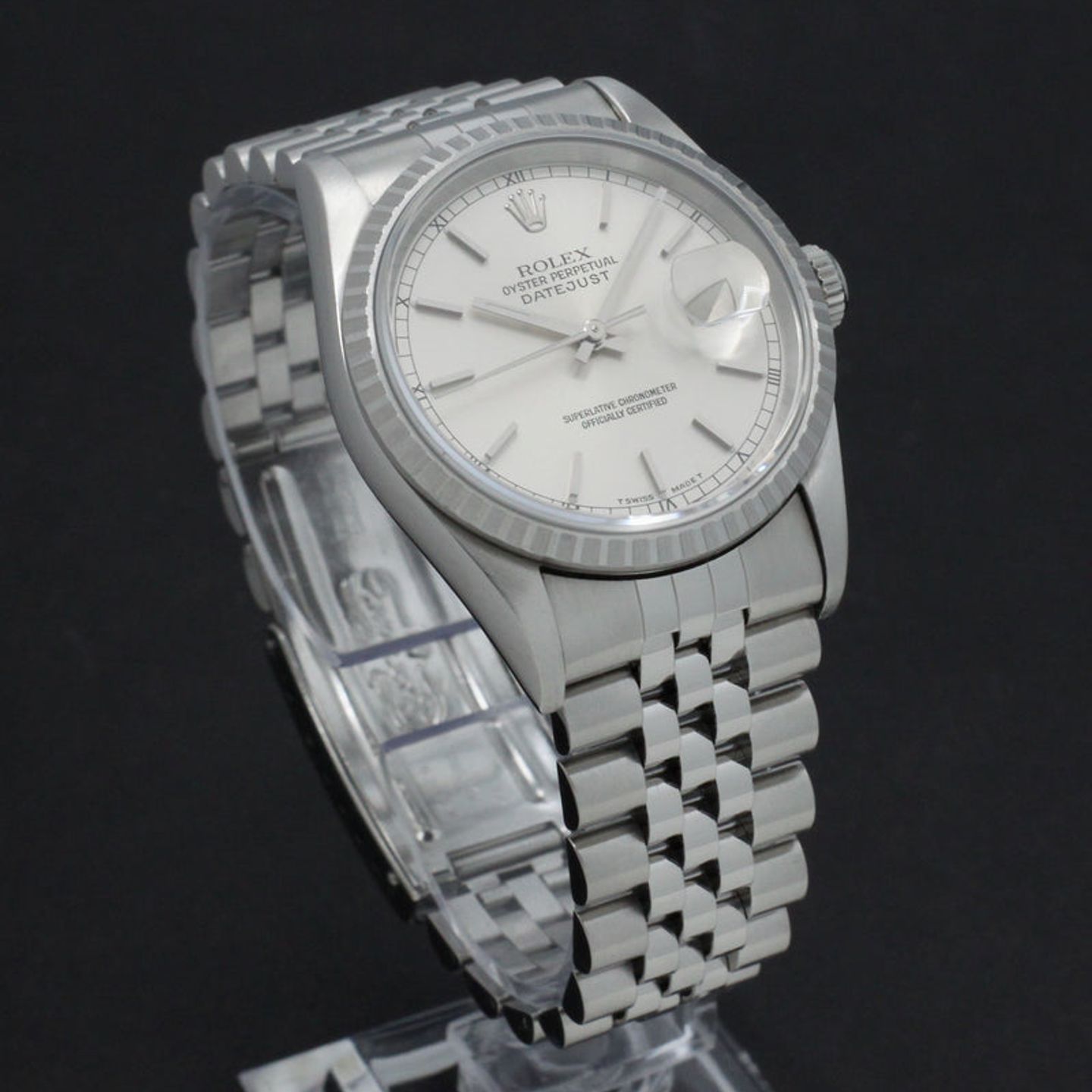 Rolex Datejust 36 16220 (1997) - Zilver wijzerplaat 36mm Staal (4/7)