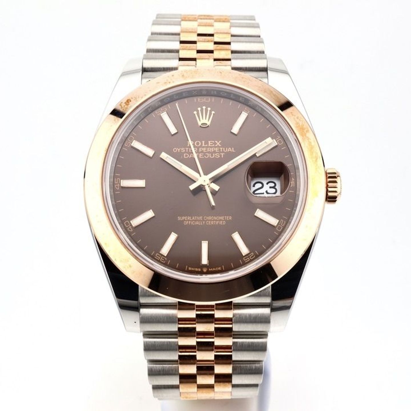 Rolex Datejust 41 126301 (2022) - Brown dial 41 mm Gold/Steel case (1/2)