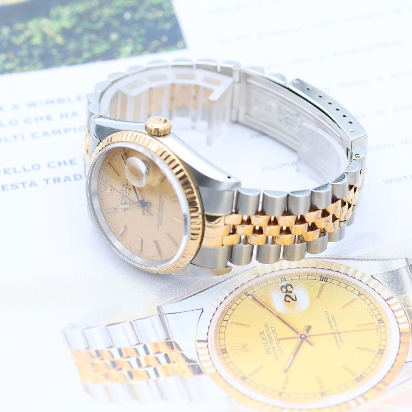 Rolex Datejust 36 16233 (Onbekend (willekeurig serienummer)) - 36mm Goud/Staal (4/8)