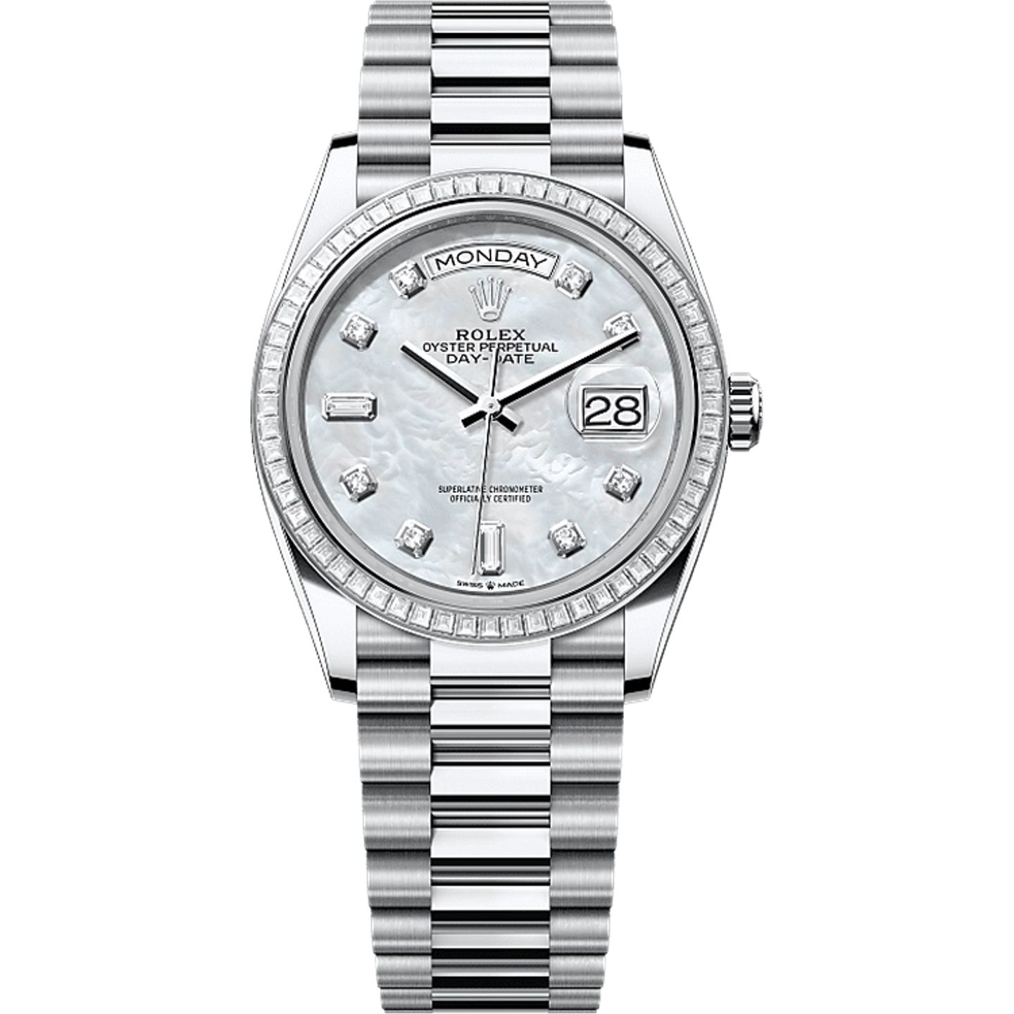 Rolex Day-Date 36 128396TBR (2025) - Wit wijzerplaat 36mm Platina (1/1)