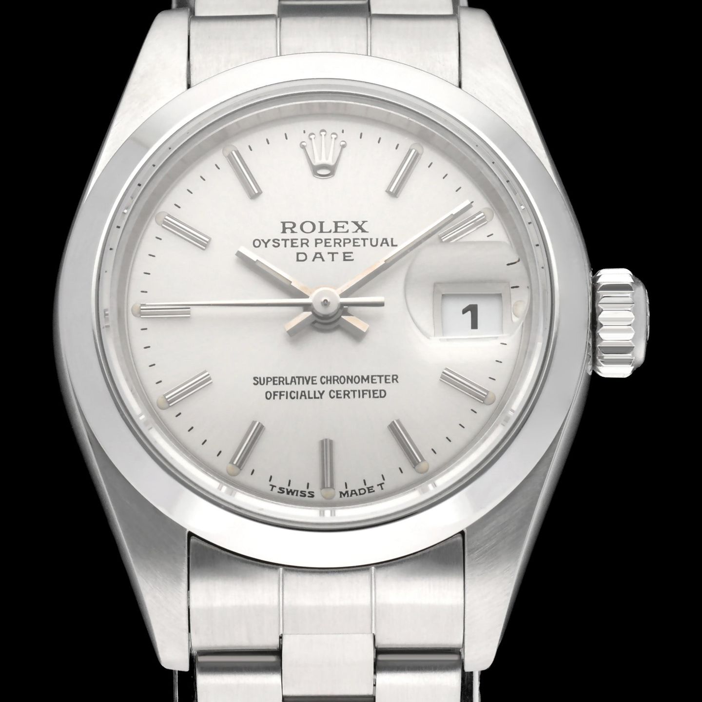 Rolex Oyster Perpetual Lady Date 69160 (1997) - 26 mm Steel case (1/7)