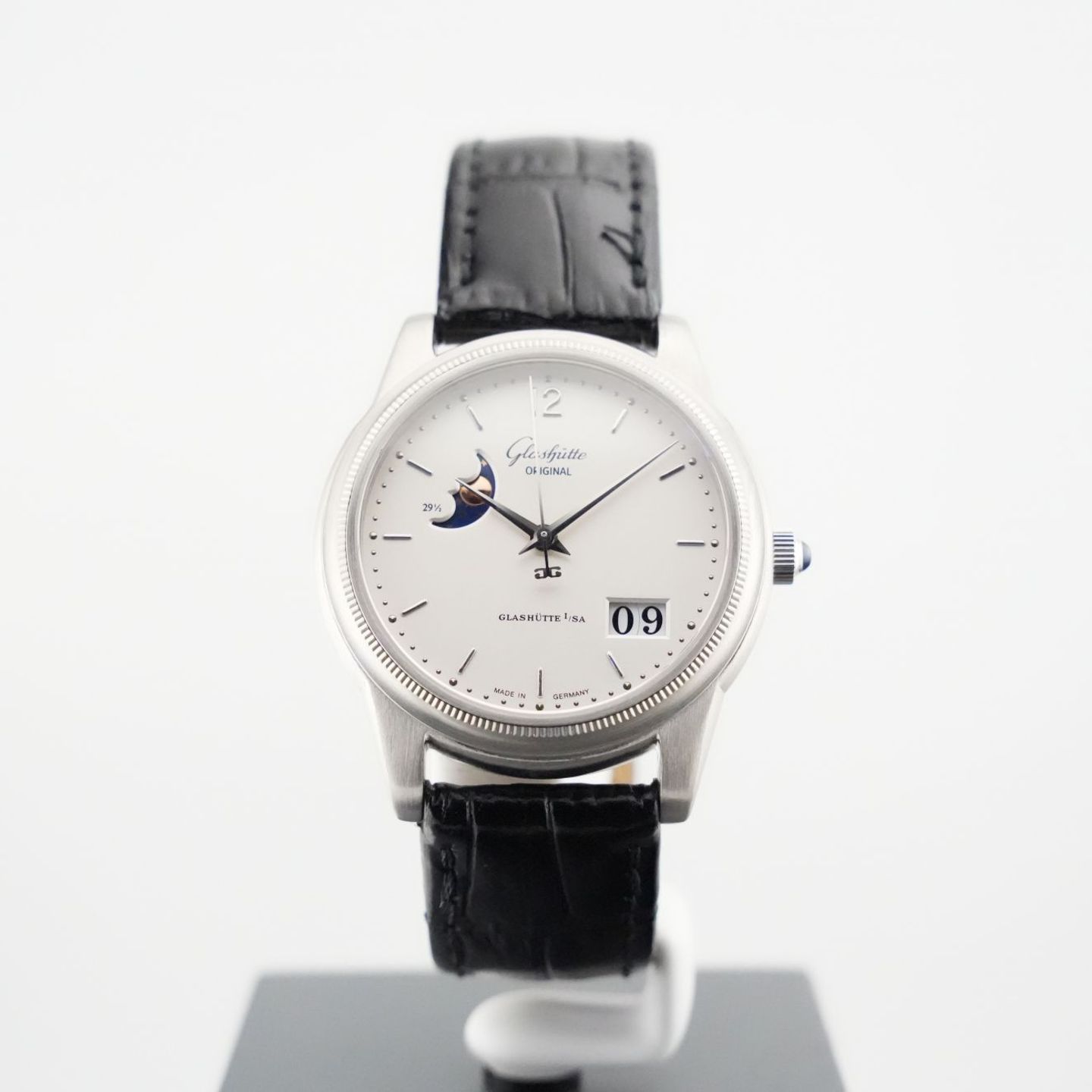 Glashütte Original Senator 3941020304 (1998) - Silver dial 39 mm Platinum case (6/48)