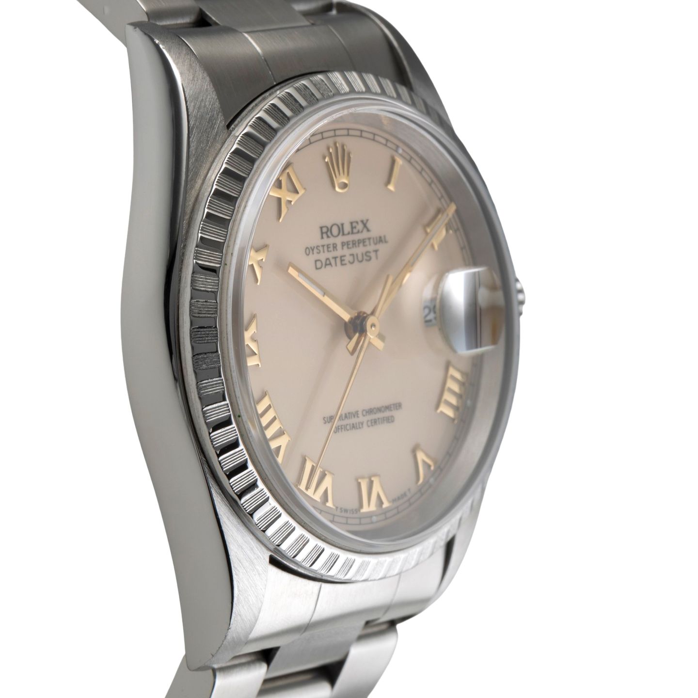 Rolex Datejust 36 16220 (2003) - Wit wijzerplaat 36mm Staal (7/8)