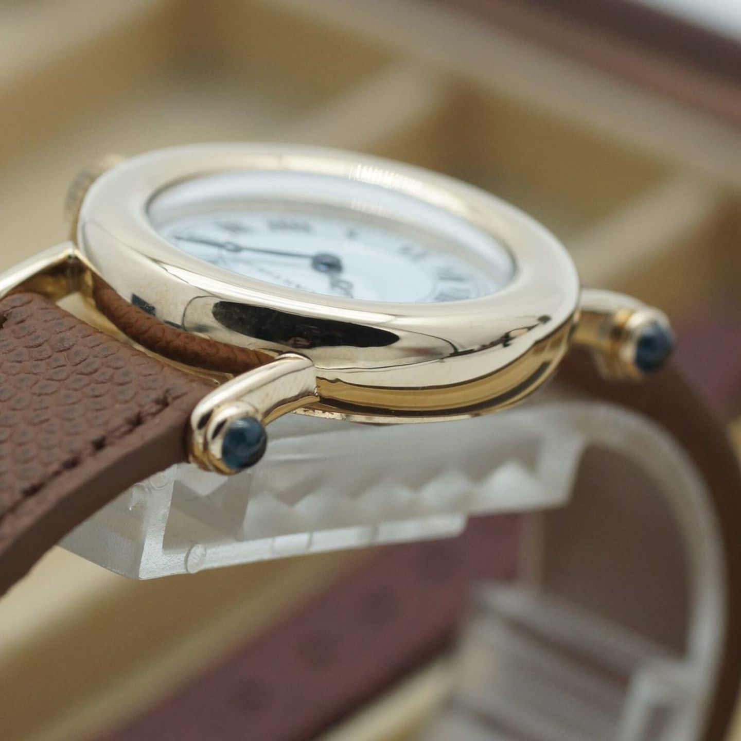 Cartier Diabolo 1440 (1995) - White dial 27 mm Yellow Gold case (7/8)