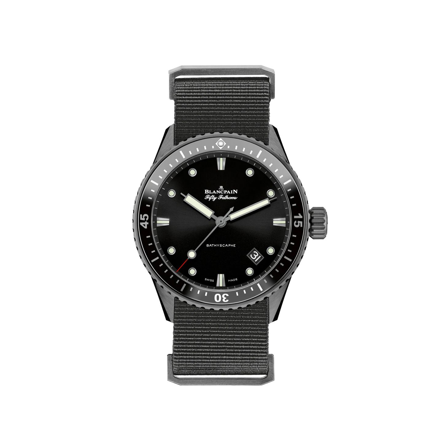 Blancpain Fifty Fathoms Bathyscaphe 5000-0130-NABA (2024) - Black dial 44 mm Ceramic case (1/2)