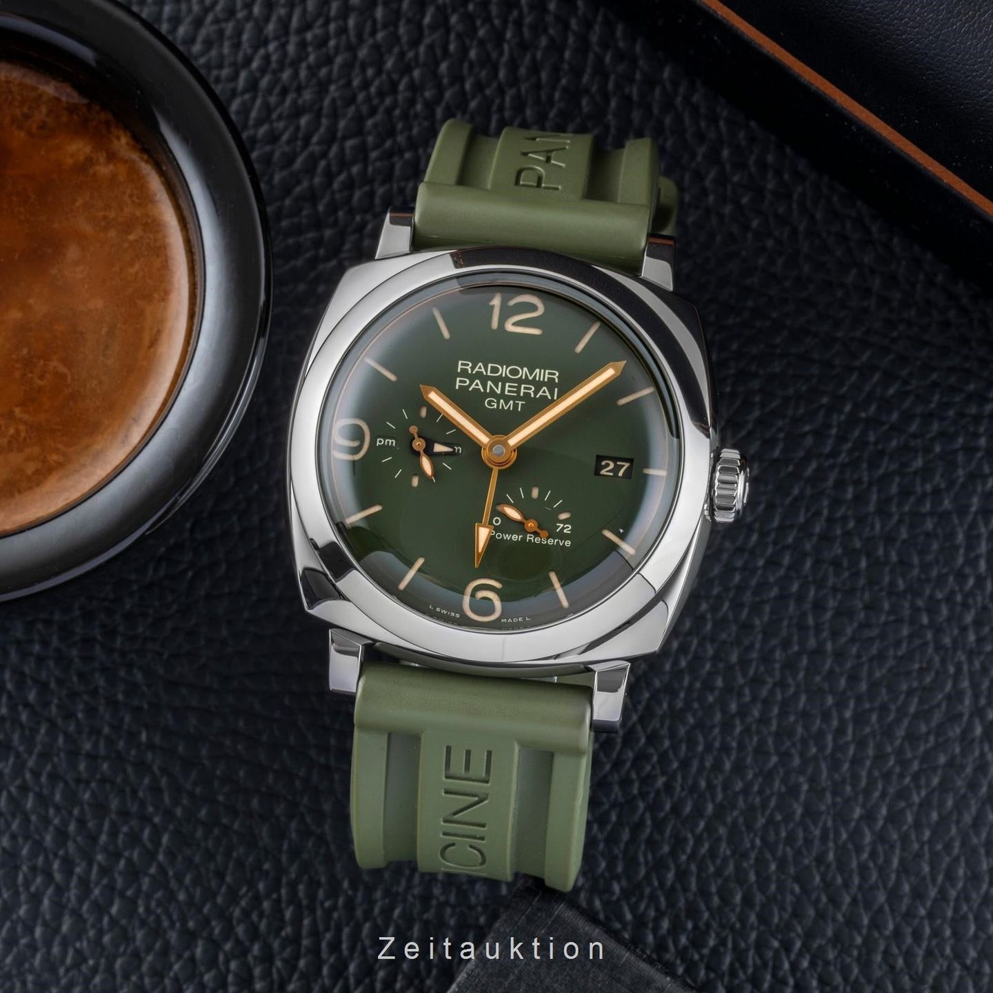 Panerai Radiomir GMT PAM00999 (Onbekend (willekeurig serienummer)) - Groen wijzerplaat 45mm Staal (3/8)