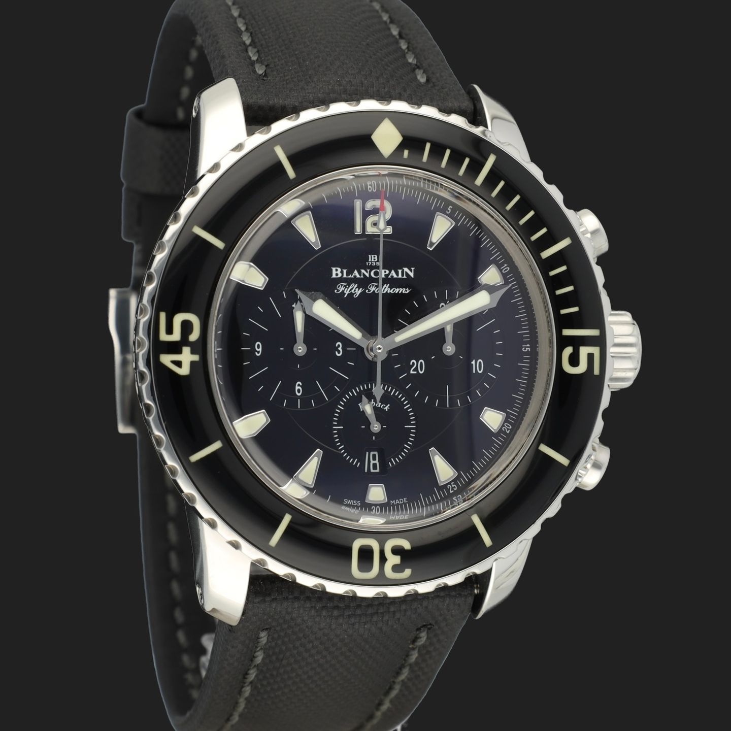 Blancpain Fifty Fathoms 5085F 1130 52A (2014) - Zwart wijzerplaat 46mm Staal (4/8)
