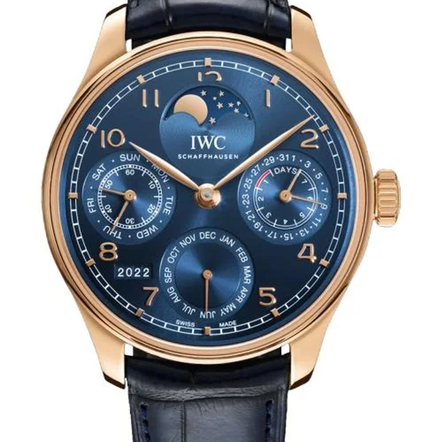 IWC Portuguese Perpetual Calendar IW503312 (2026) - Blue dial 44 mm Rose Gold case (1/1)
