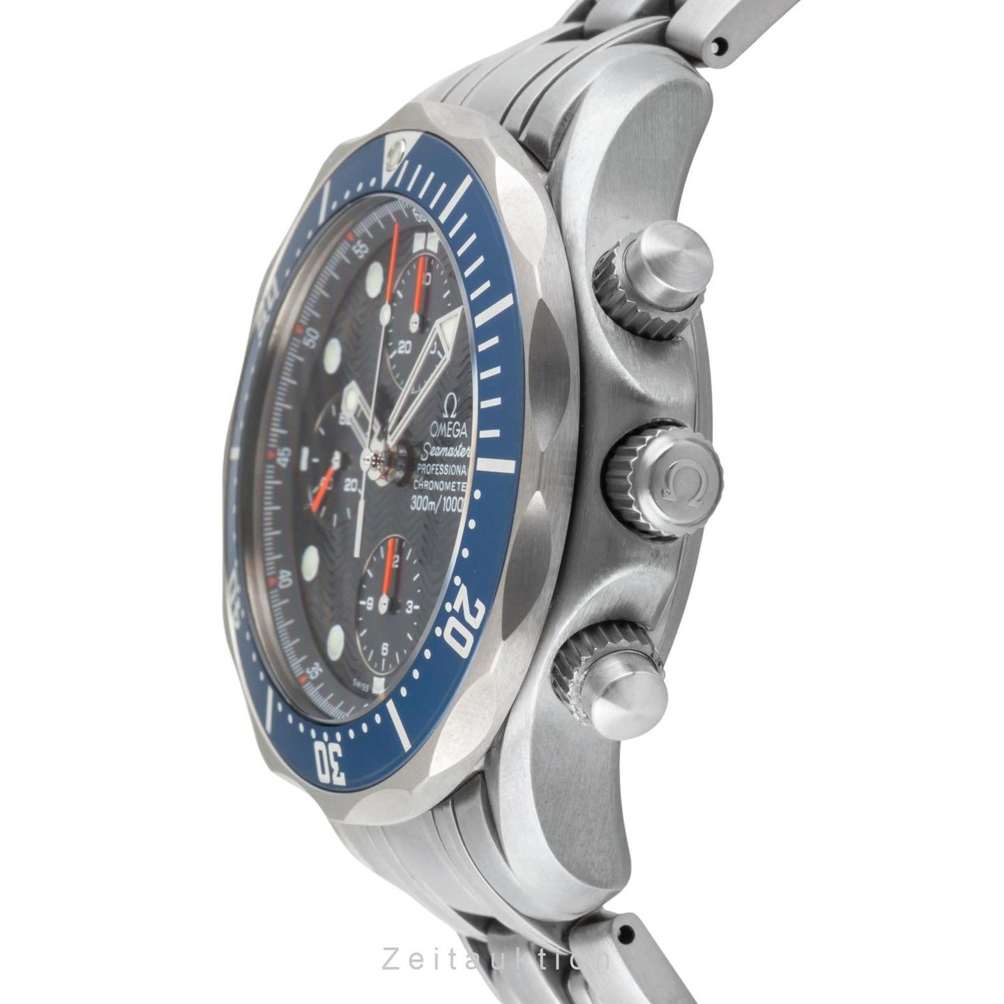 Omega Seamaster Diver 300 M 2298.80.00 (Onbekend (willekeurig serienummer)) - Blauw wijzerplaat 42mm Titanium (5/8)