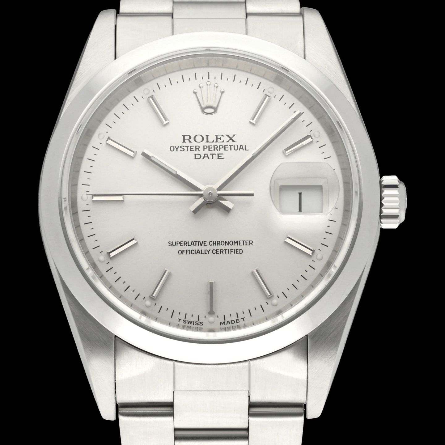 Rolex Oyster Perpetual Date 15200 (1999) - 34 mm Steel case (1/7)