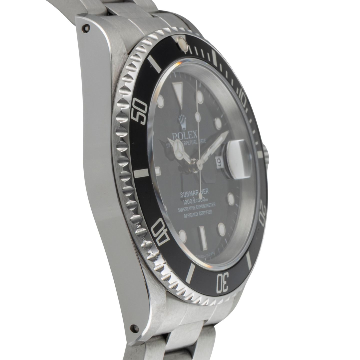 Rolex Submariner Date 16610 (1993) - Zwart wijzerplaat 40mm Staal (7/8)