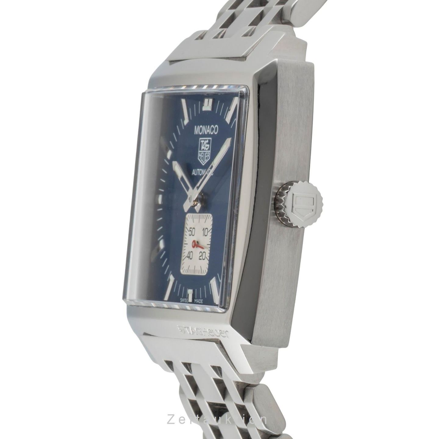 TAG Heuer Monaco Calibre 6 WW2111 (2010) - Blue dial 37 mm Steel case (5/8)