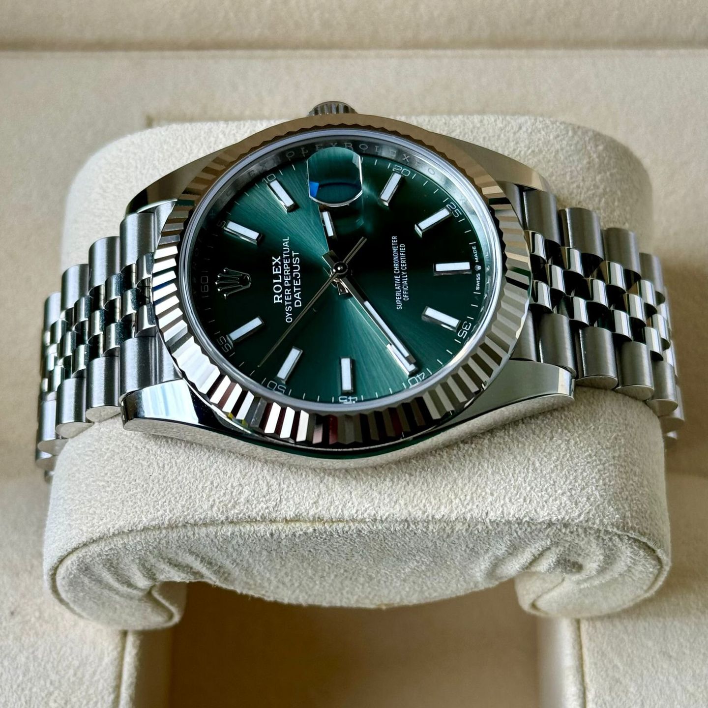 Rolex Datejust 41 126334 (2024) - Groen wijzerplaat 41mm Staal (5/6)