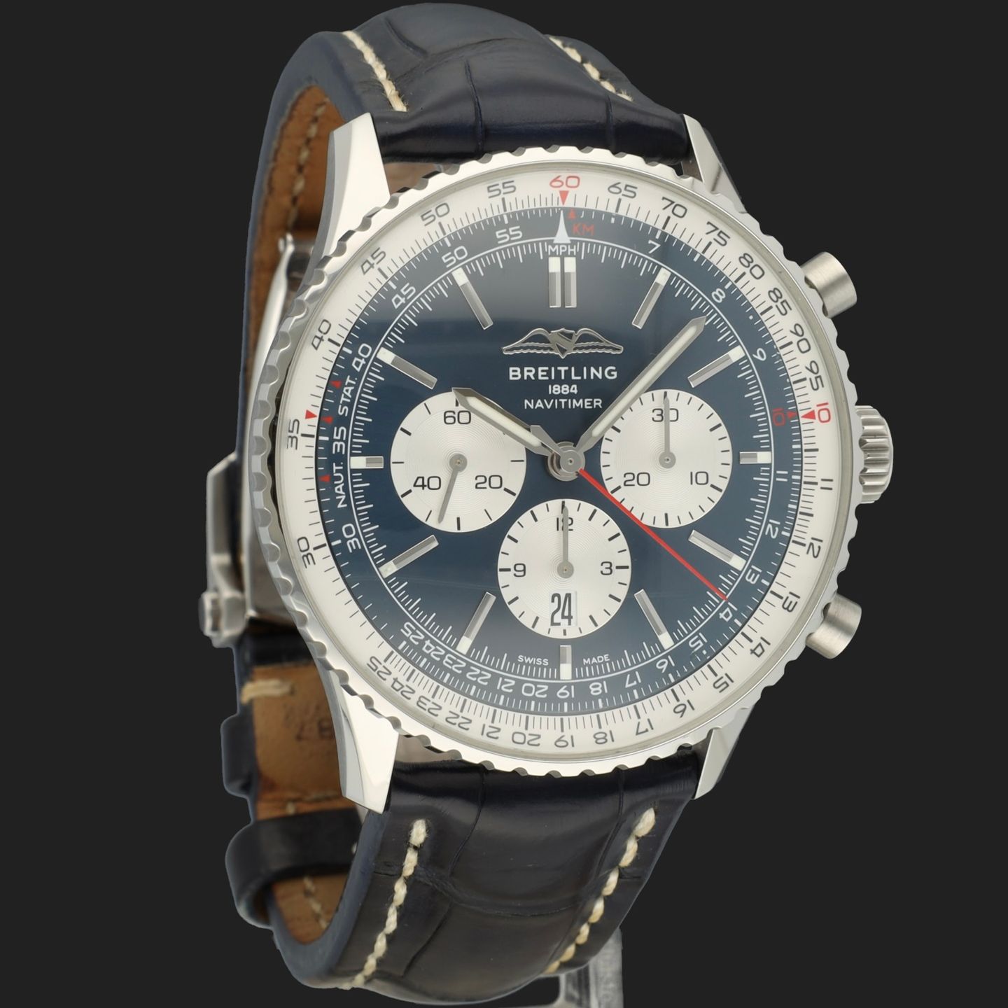 Breitling Navitimer 01 (46 MM) AB0137211C1P1 (2023) - Blauw wijzerplaat 46mm Staal (4/8)