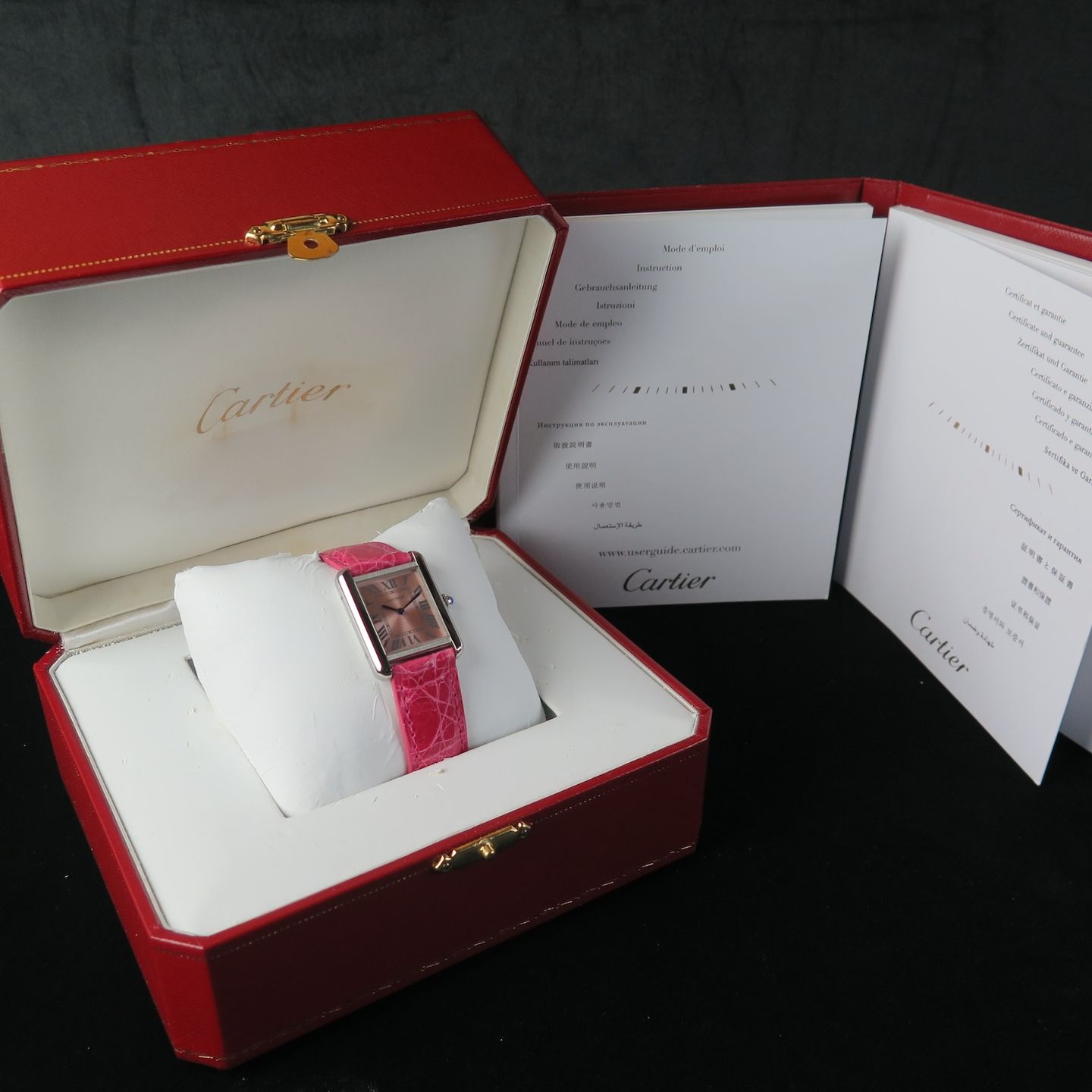 Cartier Tank Solo W5200000 (2015) - Pink dial 31 mm Steel case (8/8)