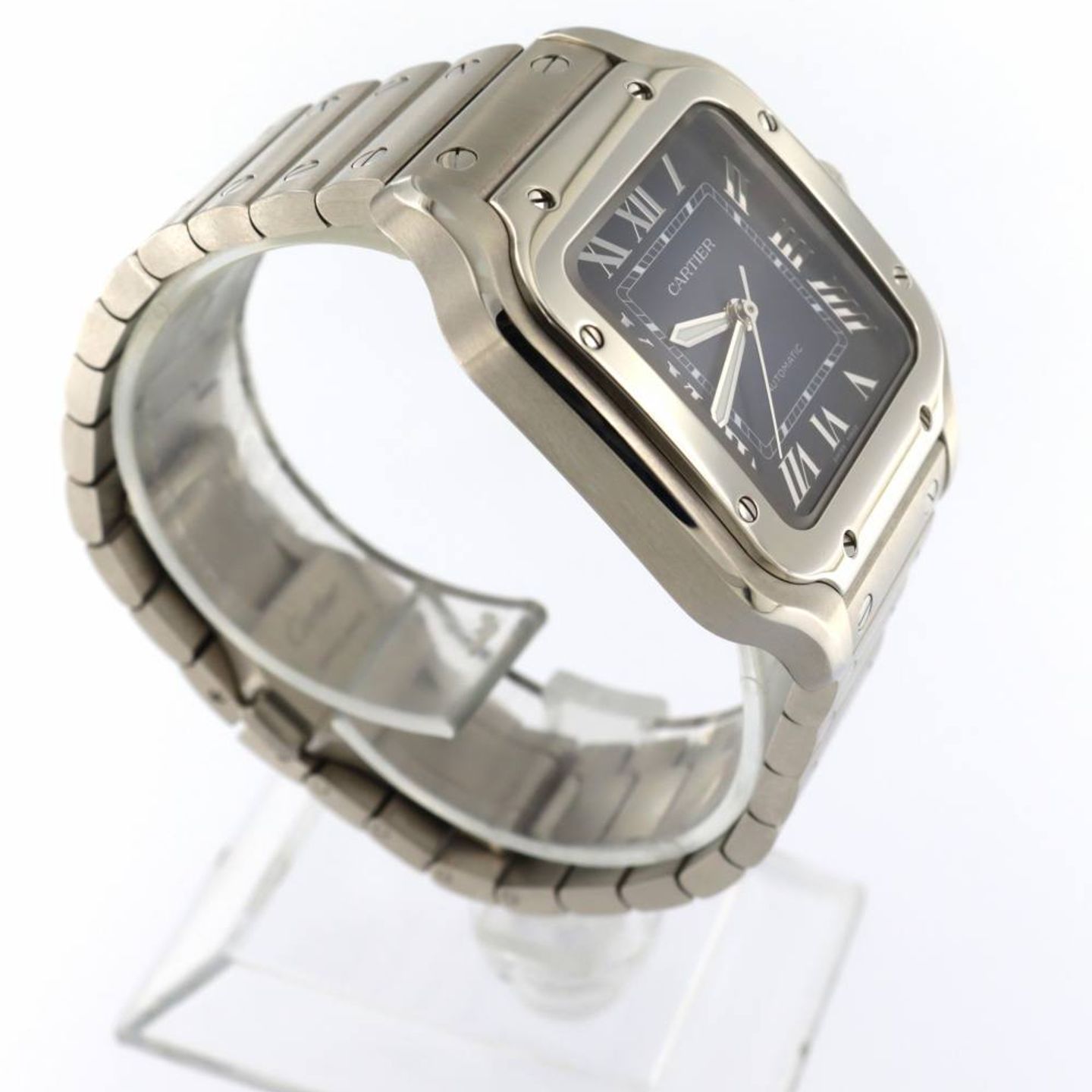 Cartier Santos WSSA0063 (2023) - Blue dial 35 mm Steel case (3/7)