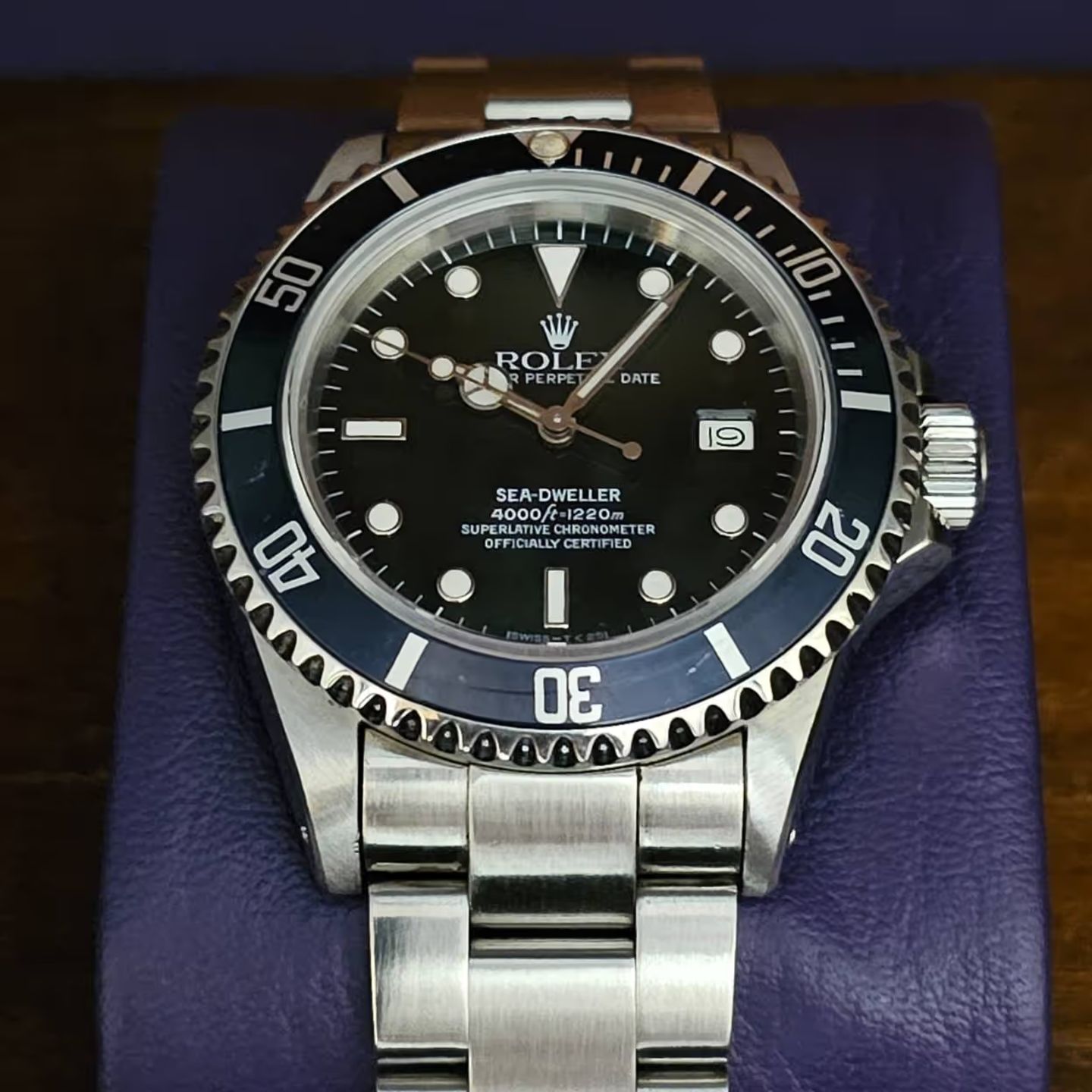 Rolex Sea-Dweller 16660 (1985) - Zwart wijzerplaat 40mm Staal (1/4)