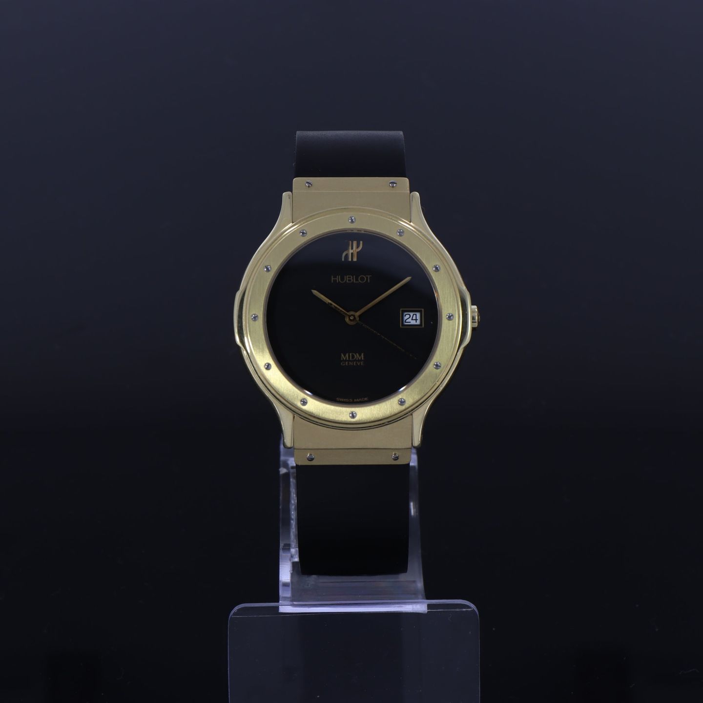 Hublot MDM 1528-3 (2000) - Black dial 36 mm Yellow Gold case (2/8)