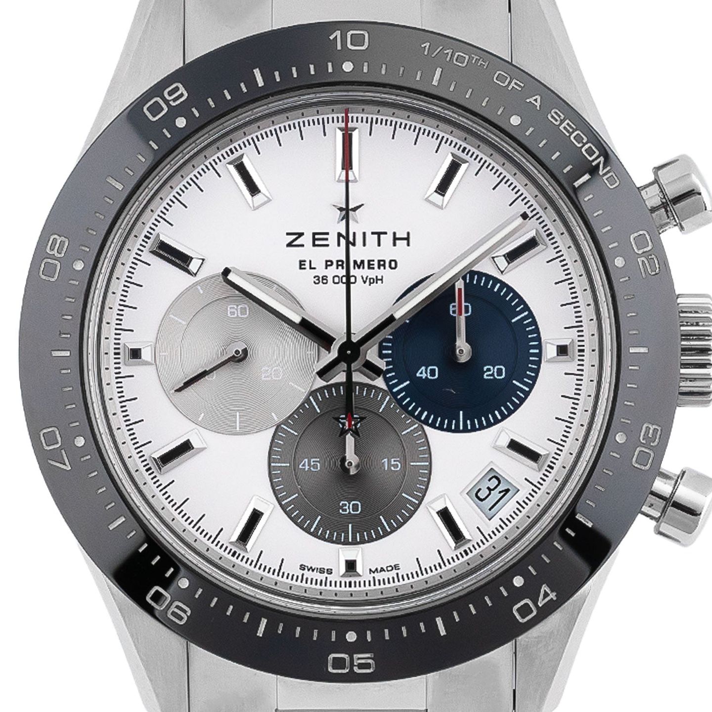 Zenith Chronomaster Sport 03.3100.3600/69.M3100 (2021) - White dial 41 mm Steel case (2/6)