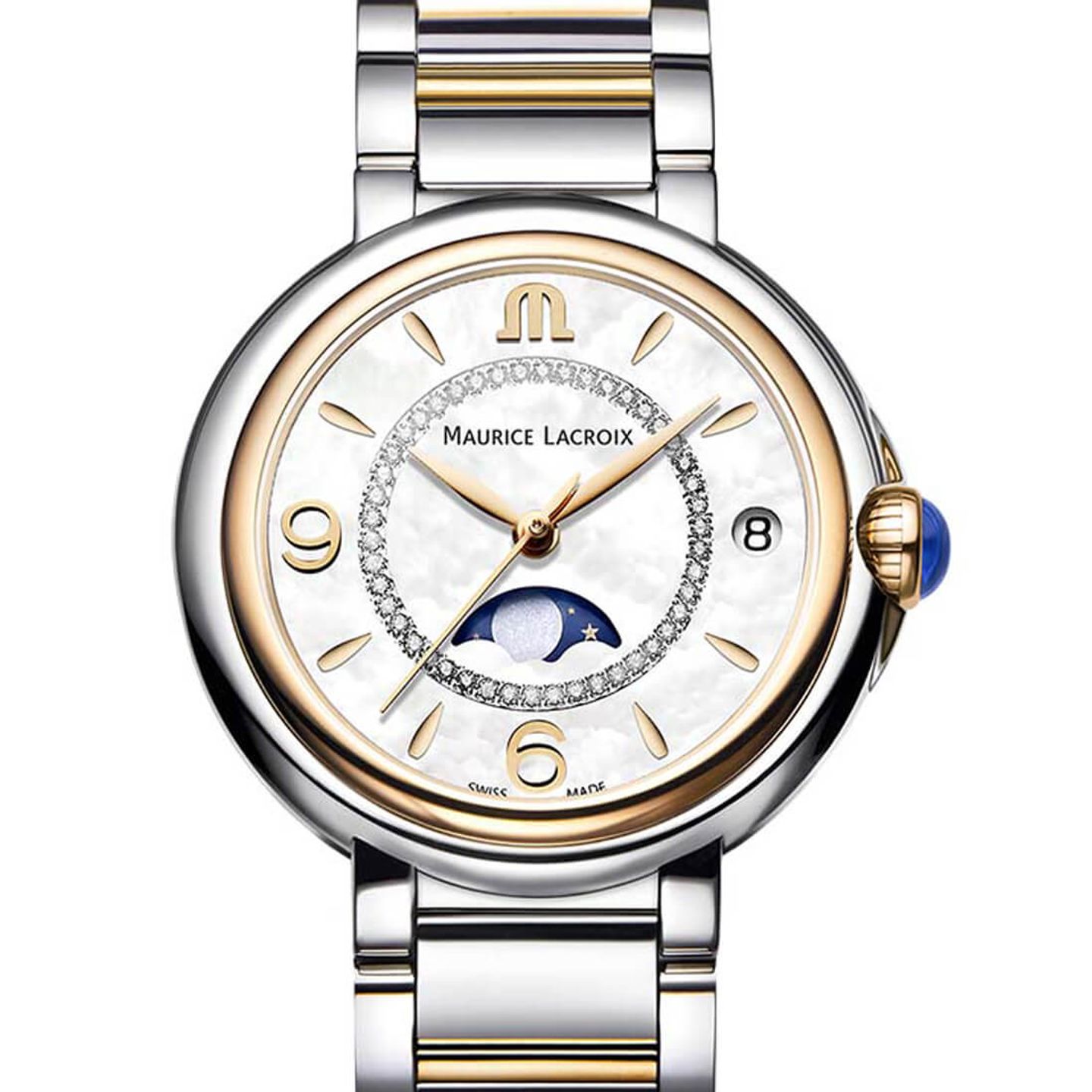 Maurice Lacroix Fiaba FA1084-PVP13-150-1 (2023) - Pearl dial 32 mm Gold/Steel case (2/3)