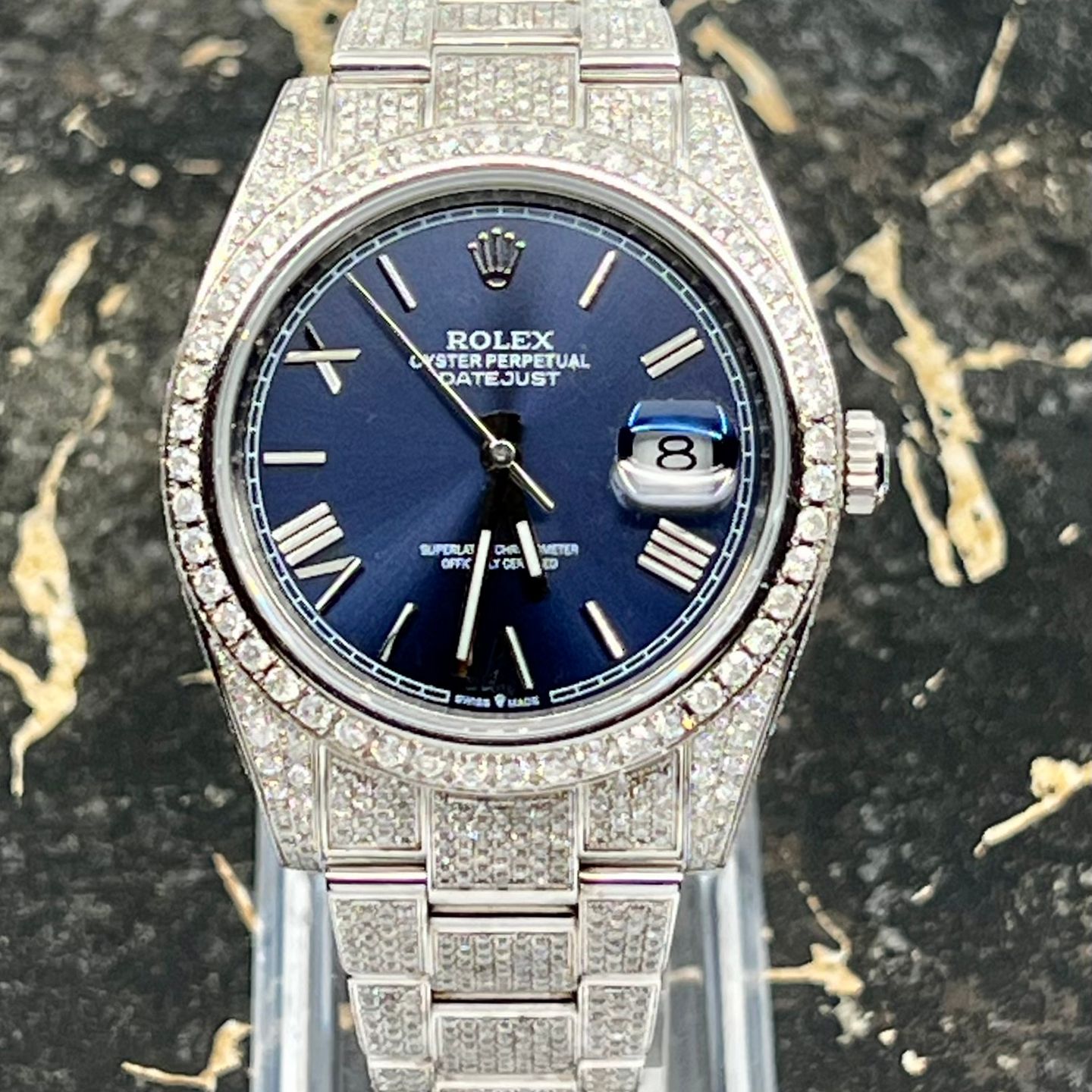 Rolex Datejust 41 126300 (2023) - Blauw wijzerplaat 41mm Staal (2/8)