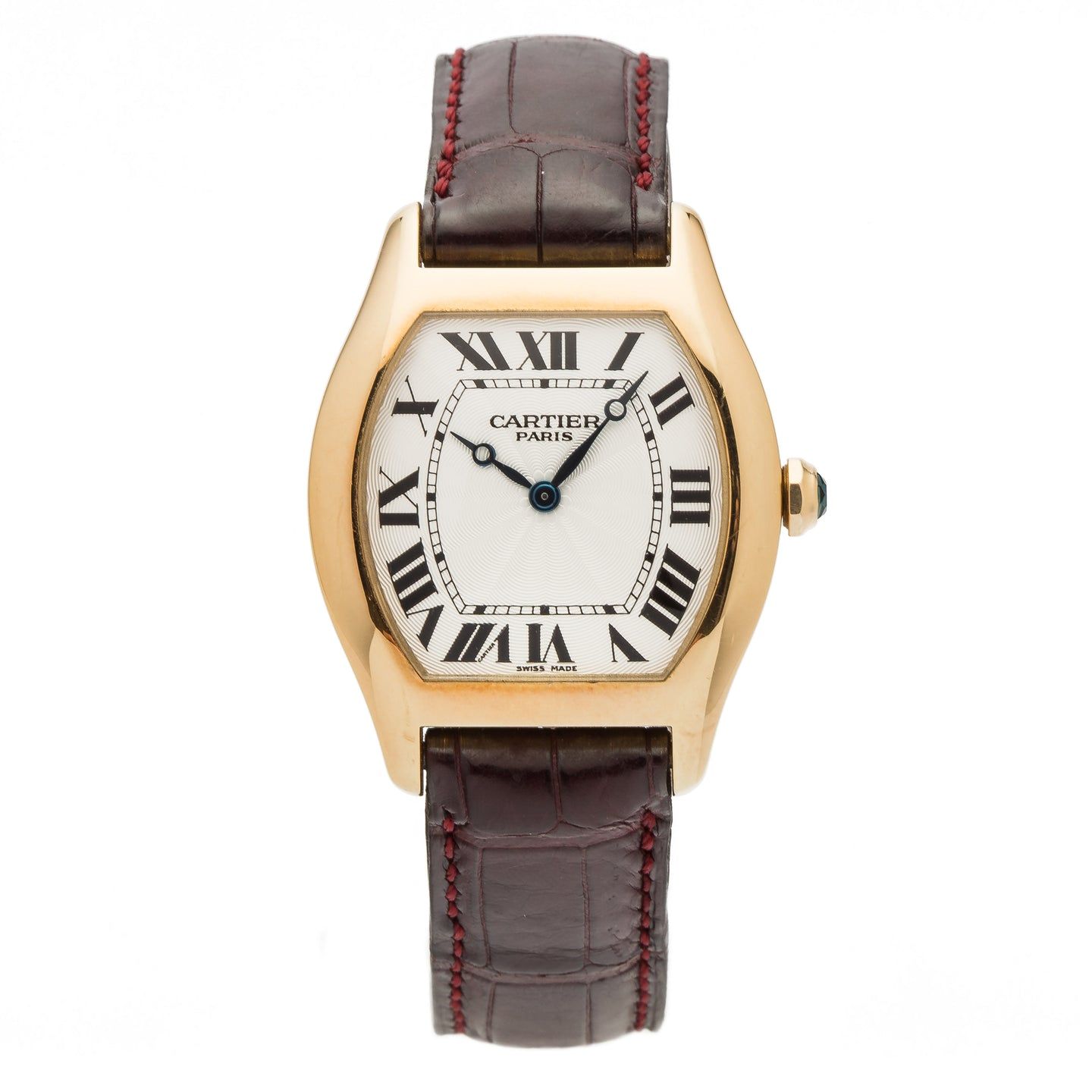 Cartier Tortue 7131 C 701 (Onbekend (willekeurig serienummer)) - Zwart wijzerplaat 25mm Geelgoud (1/5)