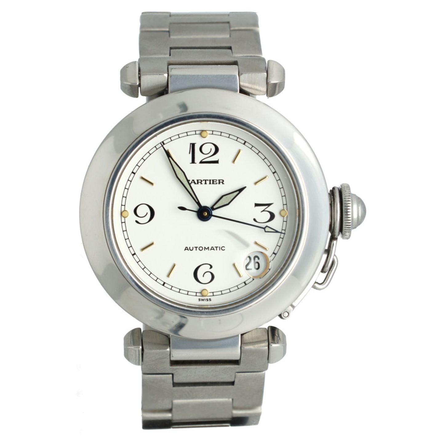 Cartier Pasha C 2324 (1997) - White dial 35 mm Steel case (2/7)