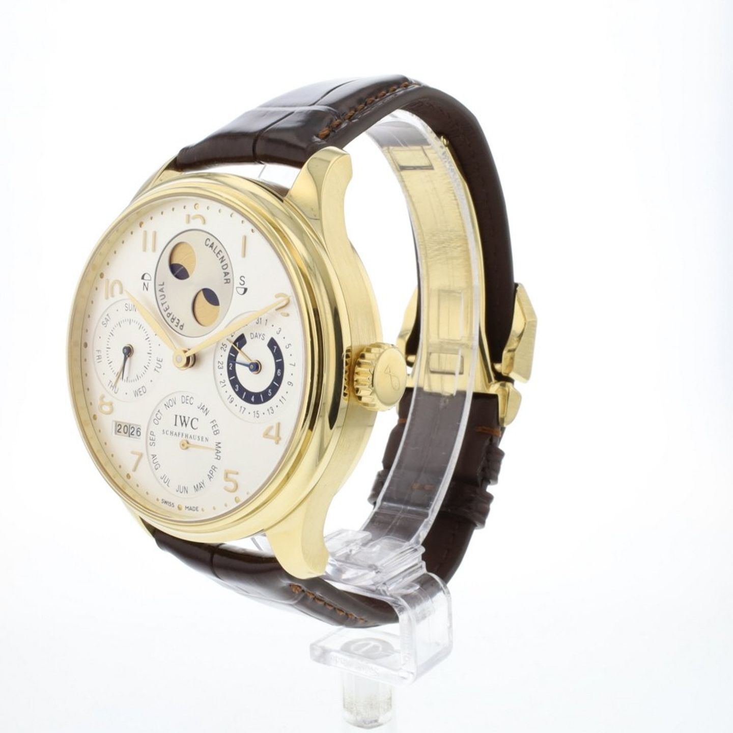 IWC Portuguese Perpetual Calendar IW502106 (2005) - Zilver wijzerplaat 44mm Geelgoud (2/6)