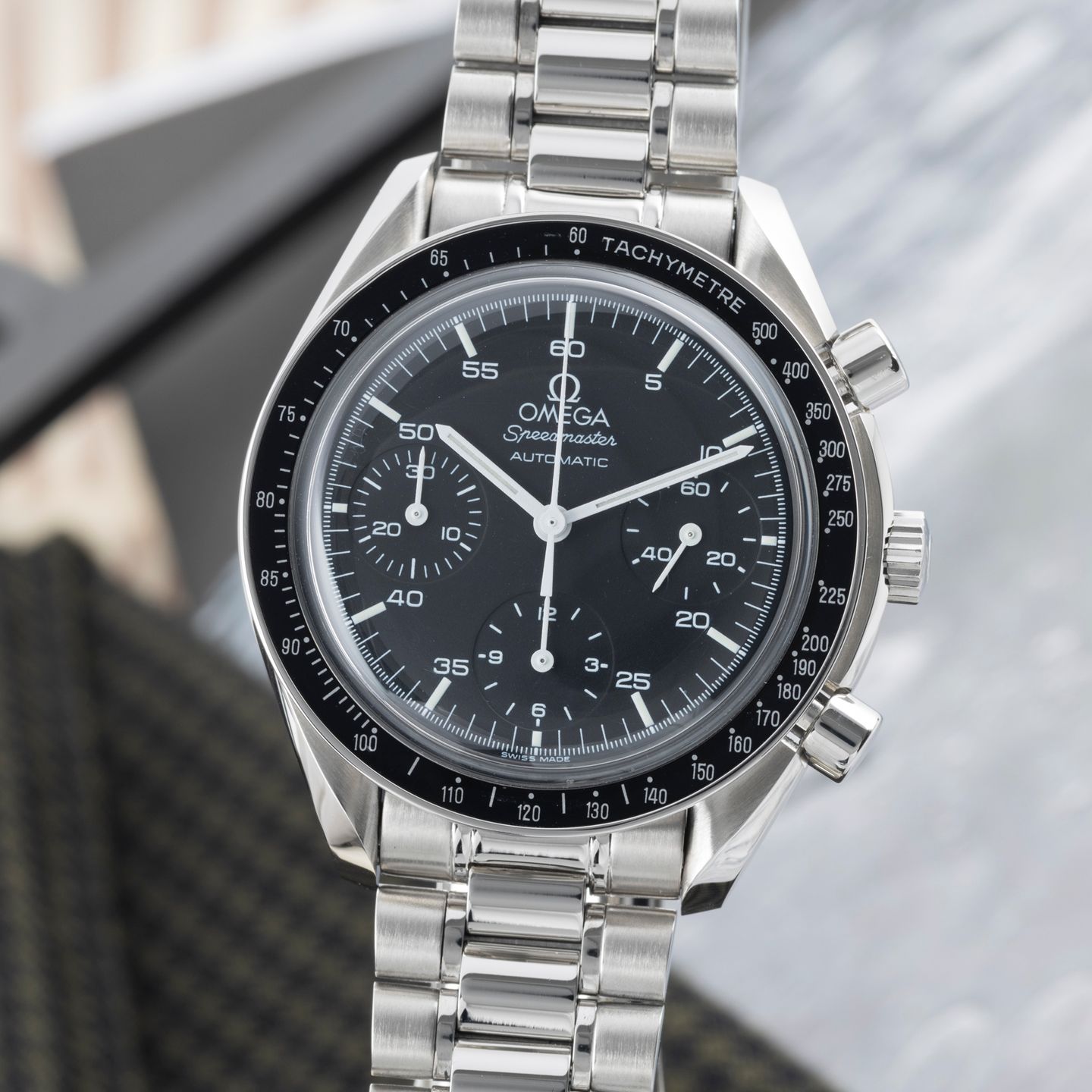 Omega Speedmaster Reduced 3510.50.00 (1999) - Zwart wijzerplaat 39mm Staal (3/8)