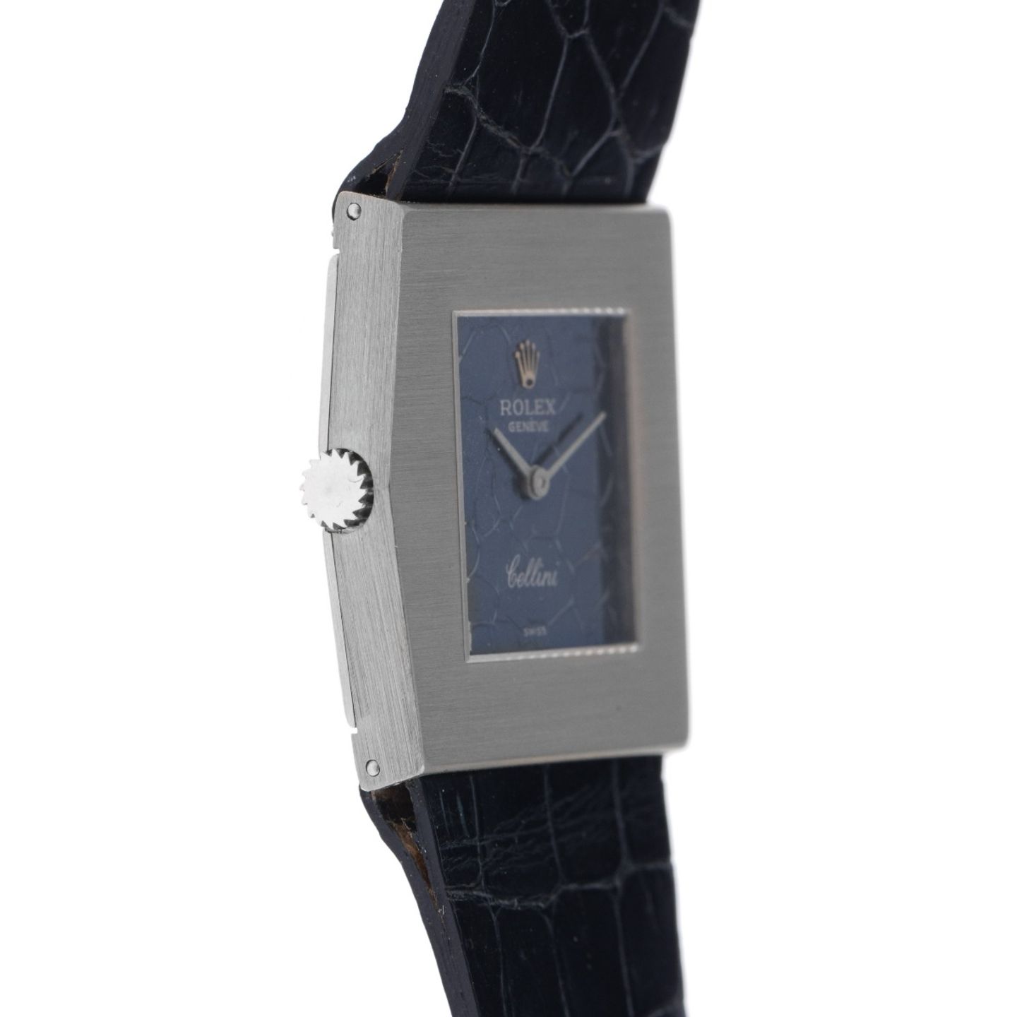 Rolex Cellini 4017 (1972) - Black dial 28 mm White Gold case (5/8)