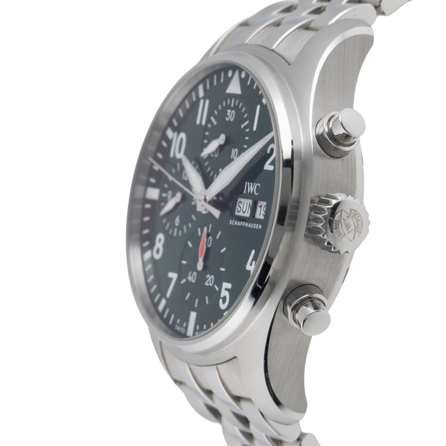 IWC Pilot Chronograph IW388104 (Unknown (random serial)) - Blue dial 41 mm Steel case (6/8)
